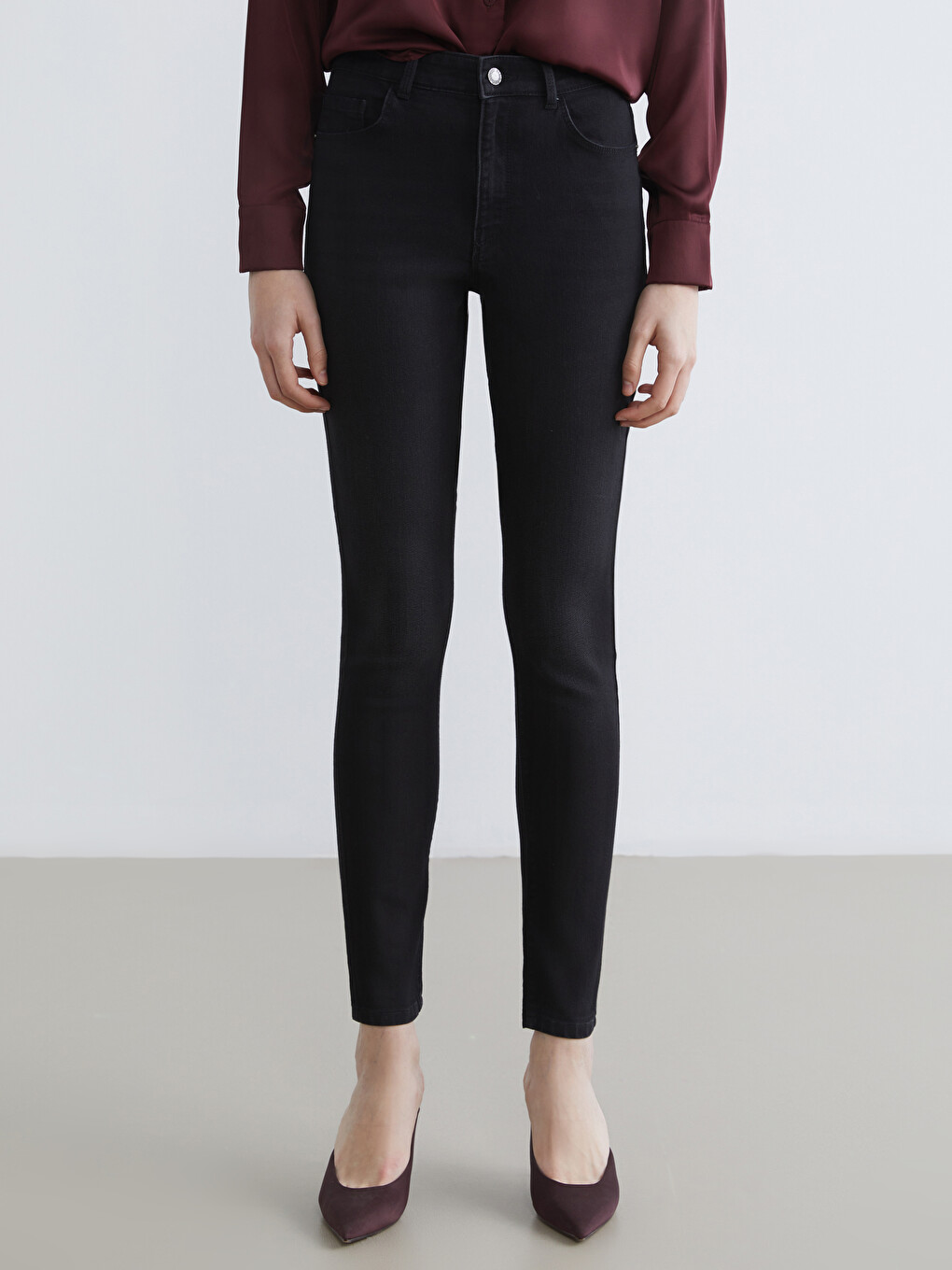 Siyah Jüpiter Süper Skinny Fit Jean Pantolon-1