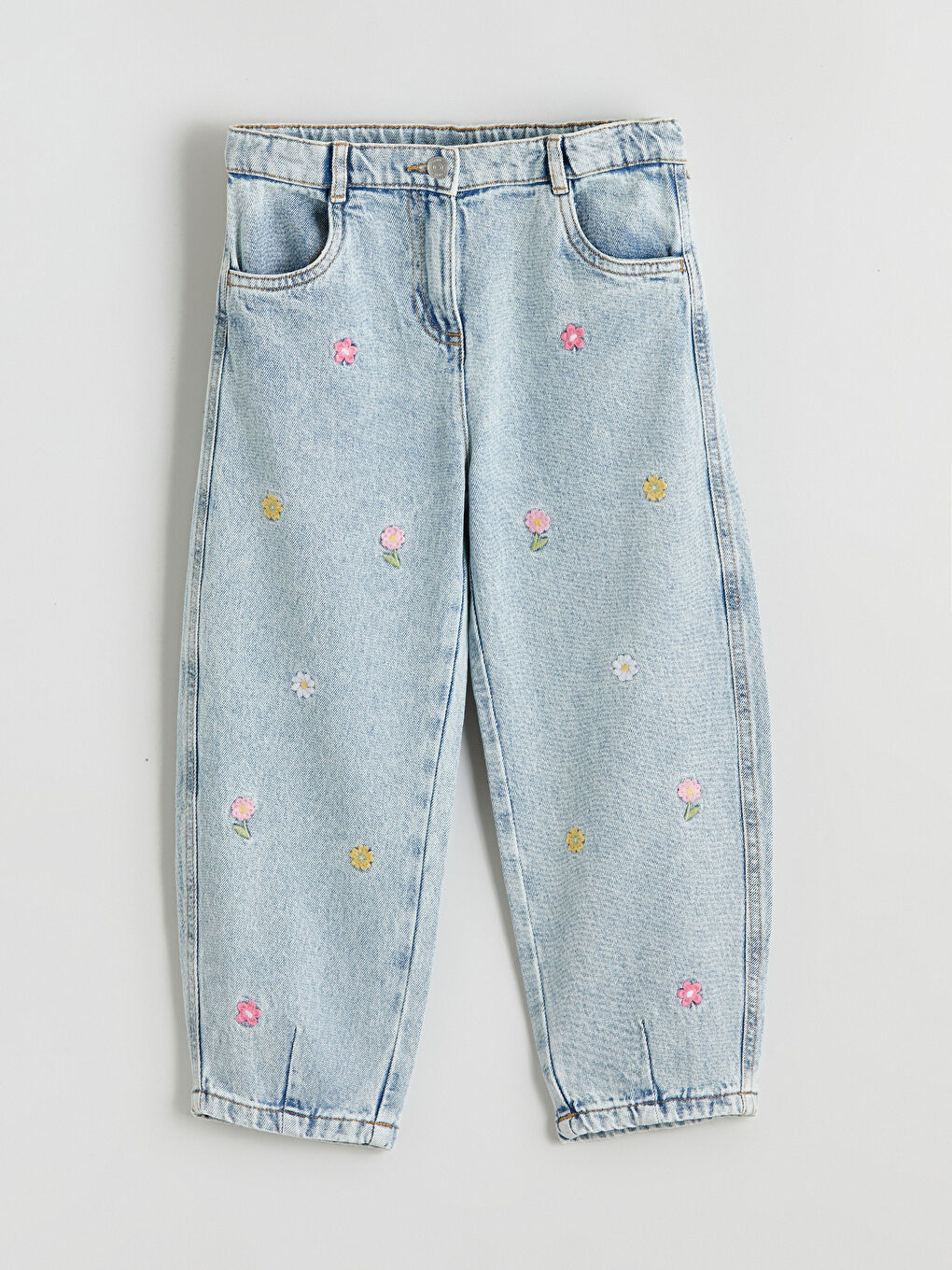 Girls' Jean Pants with Adjustable Elastic Waistband