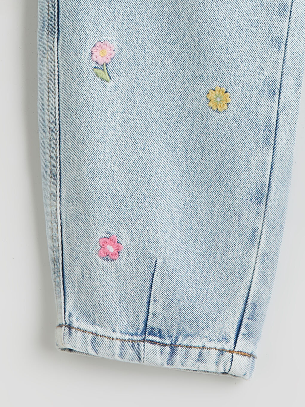 Girls' Jean Pants with Adjustable Elastic Waistband-2