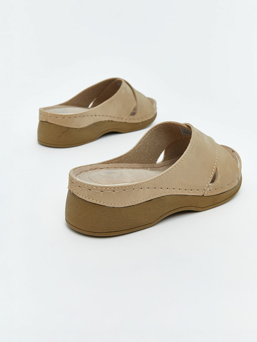 Bej Süet Görünümlü Kadın Terlik-4