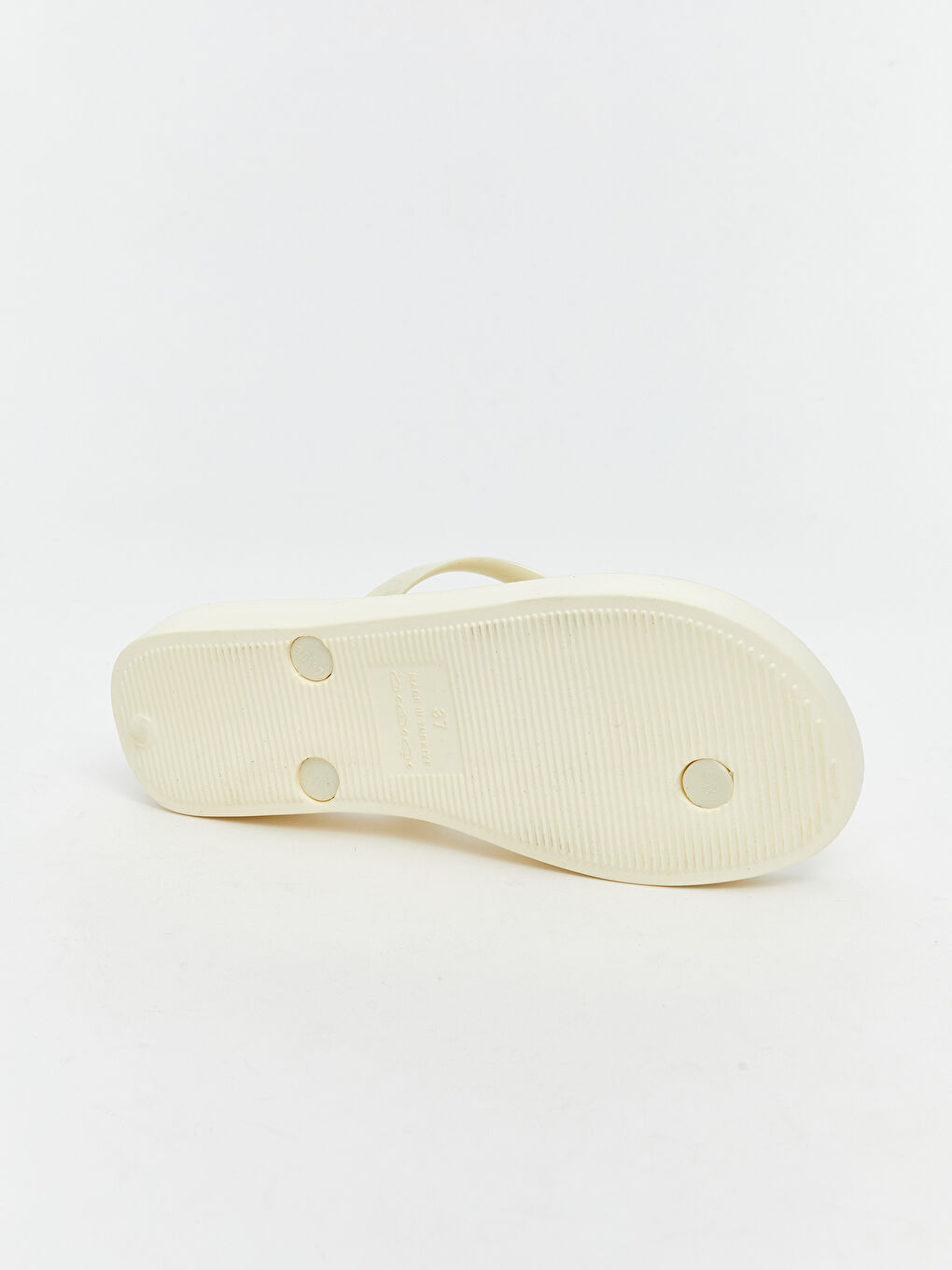 Ekru Parmak Arası Kadın Terlik-3