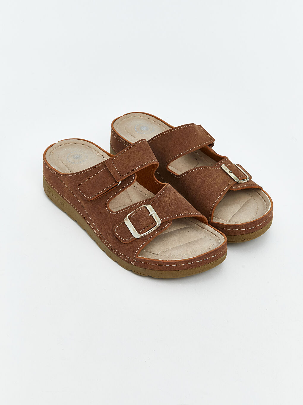 Bej Süet Görünümlü Kadın Terlik