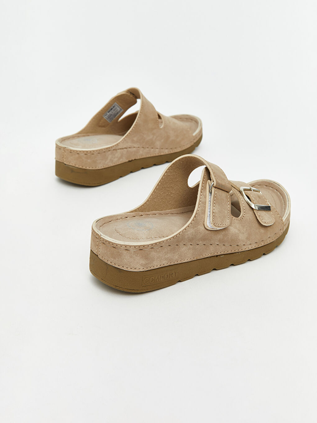 Bej Süet Görünümlü Kadın Terlik-4