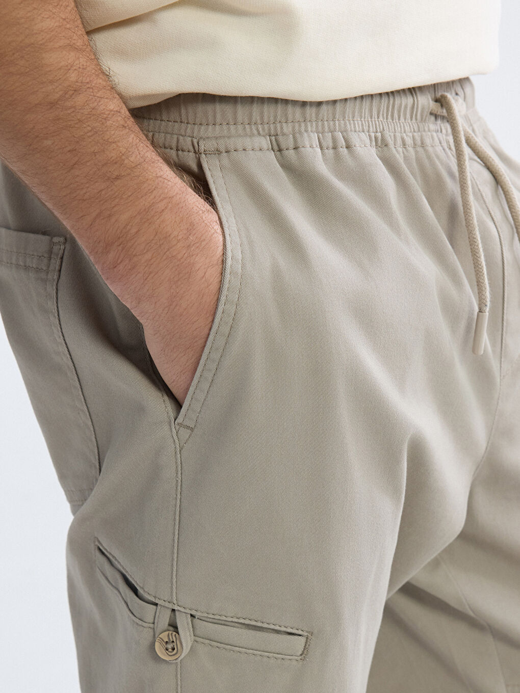 Man BEIGE Jogger Trousers-2