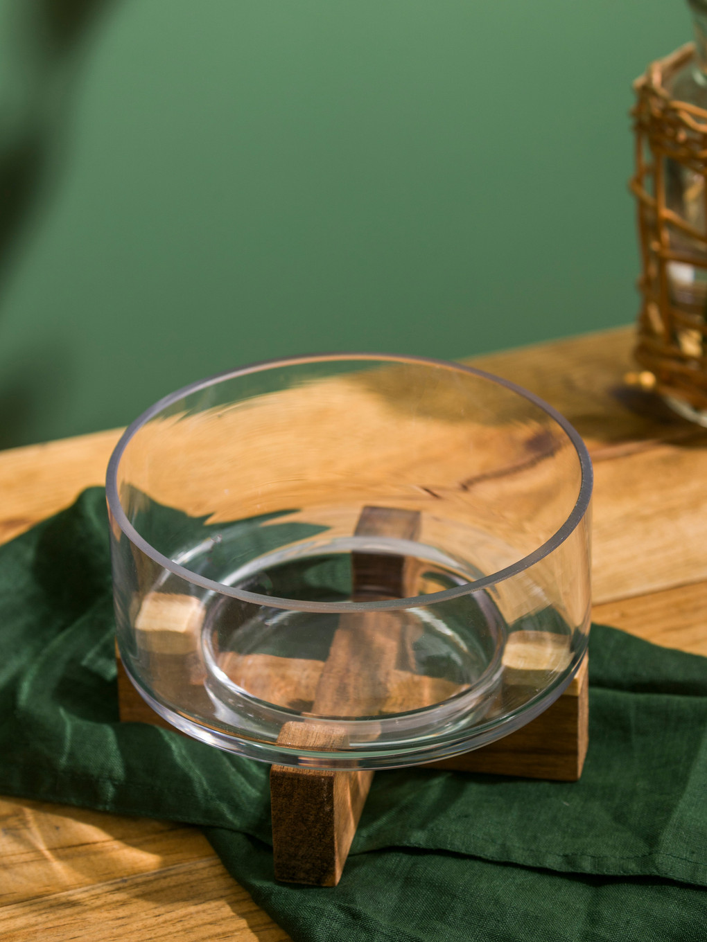 Wooden Pedestal Serving Stand 15 Cm-1