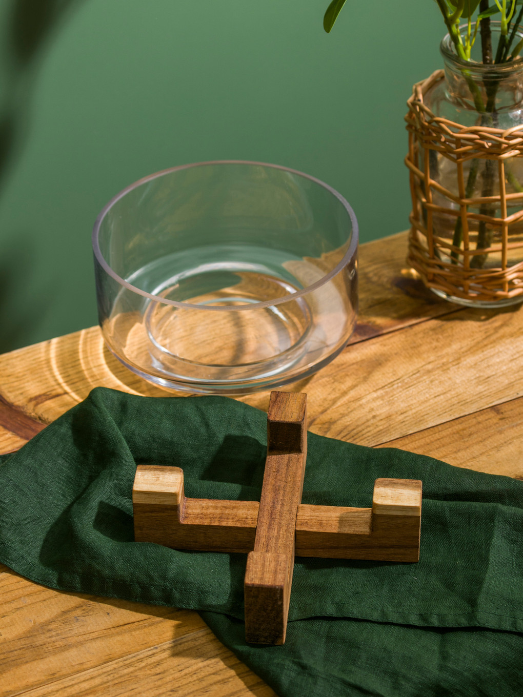 Wooden Pedestal Serving Stand 15 Cm-2