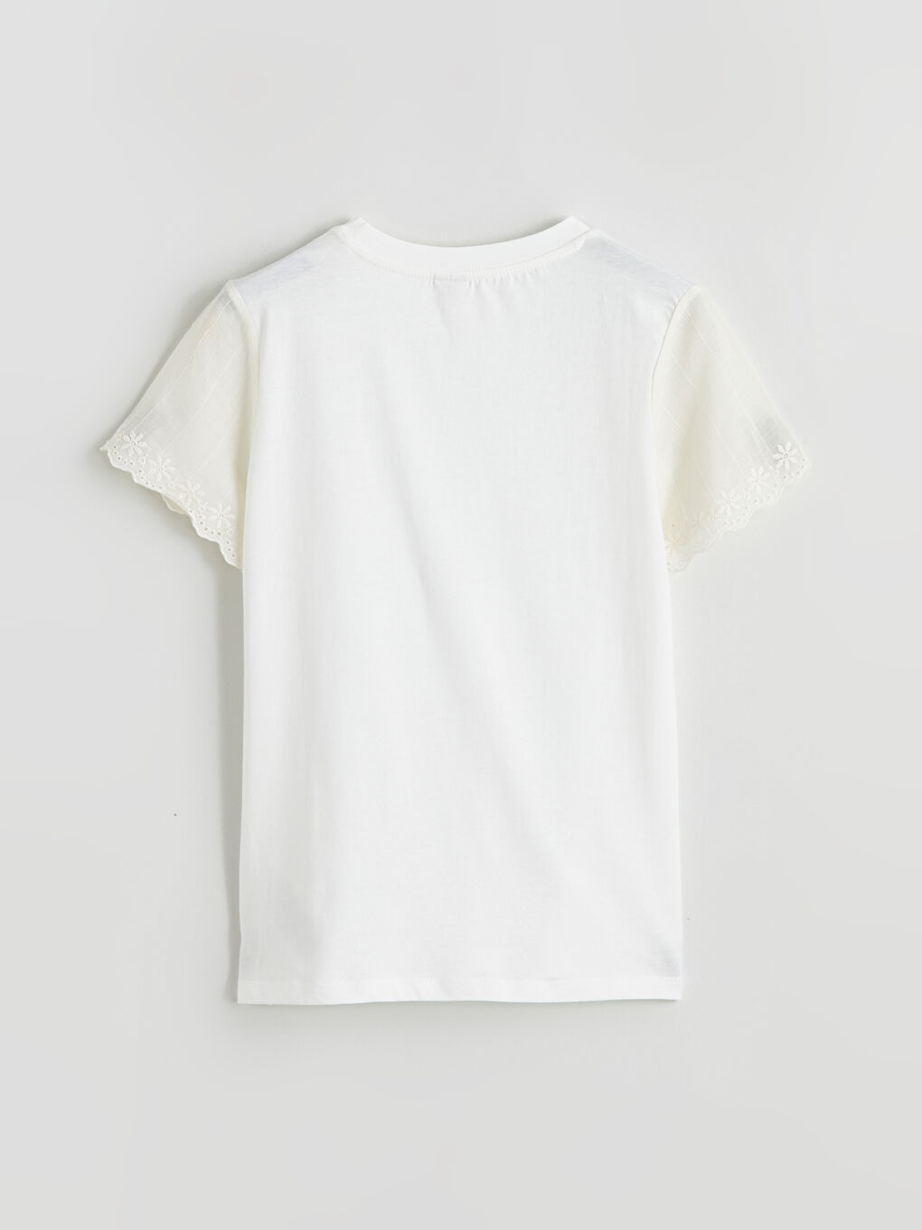 Crew Neck Floral Girls' T-Shirt-2