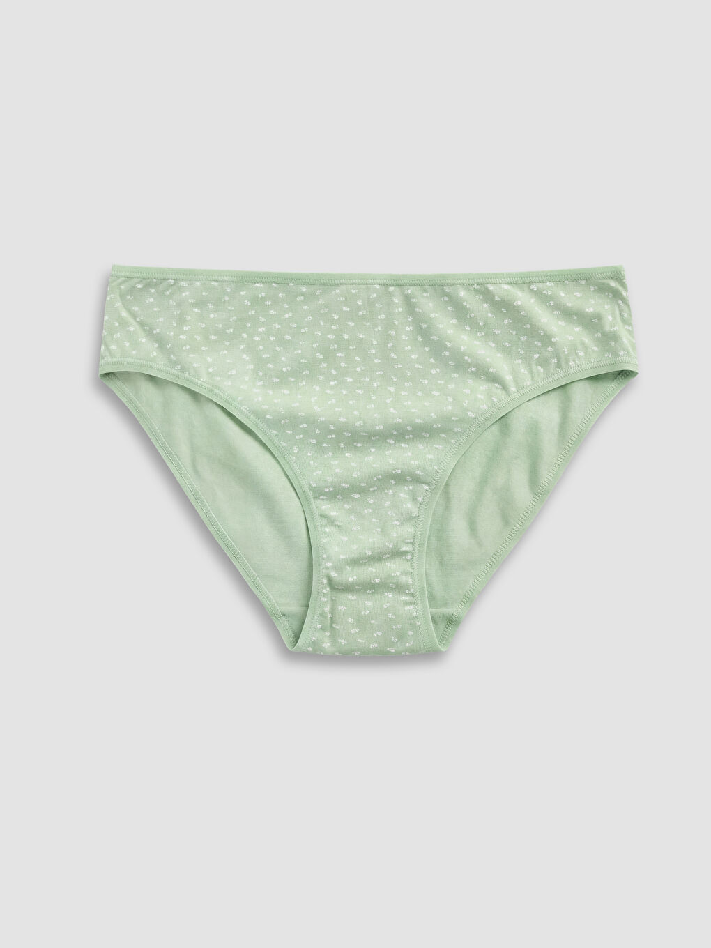 Yeşil Desenli Bikini Külot 3'lü-1