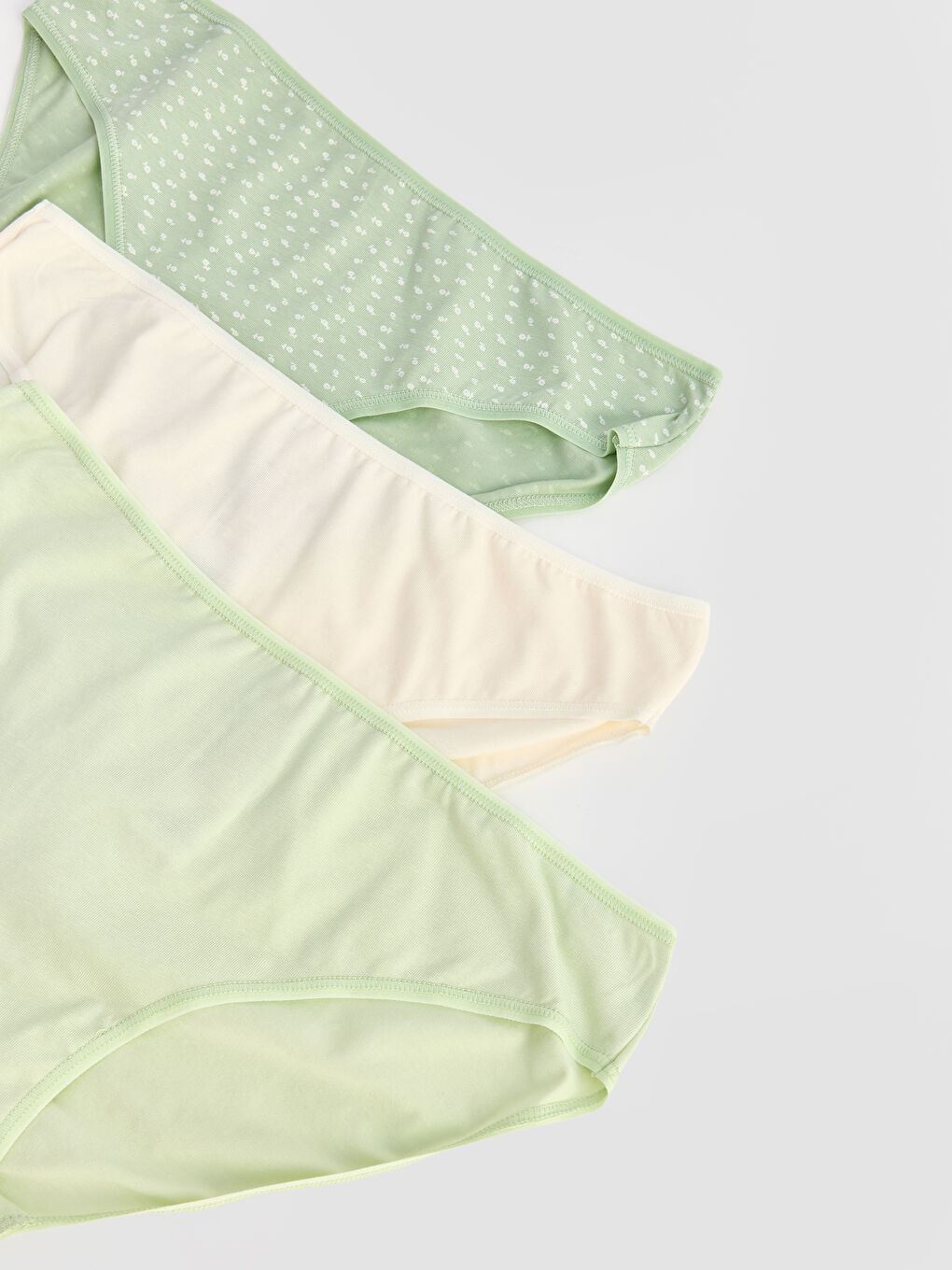Yeşil Desenli Bikini Külot 3'lü-5