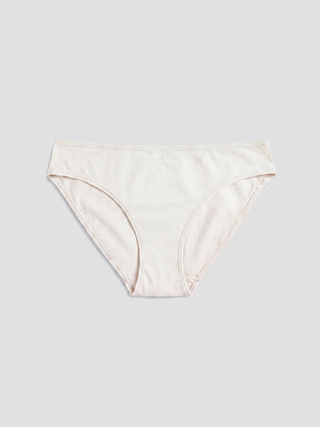 Ekru Pamuklu Bikini Külot