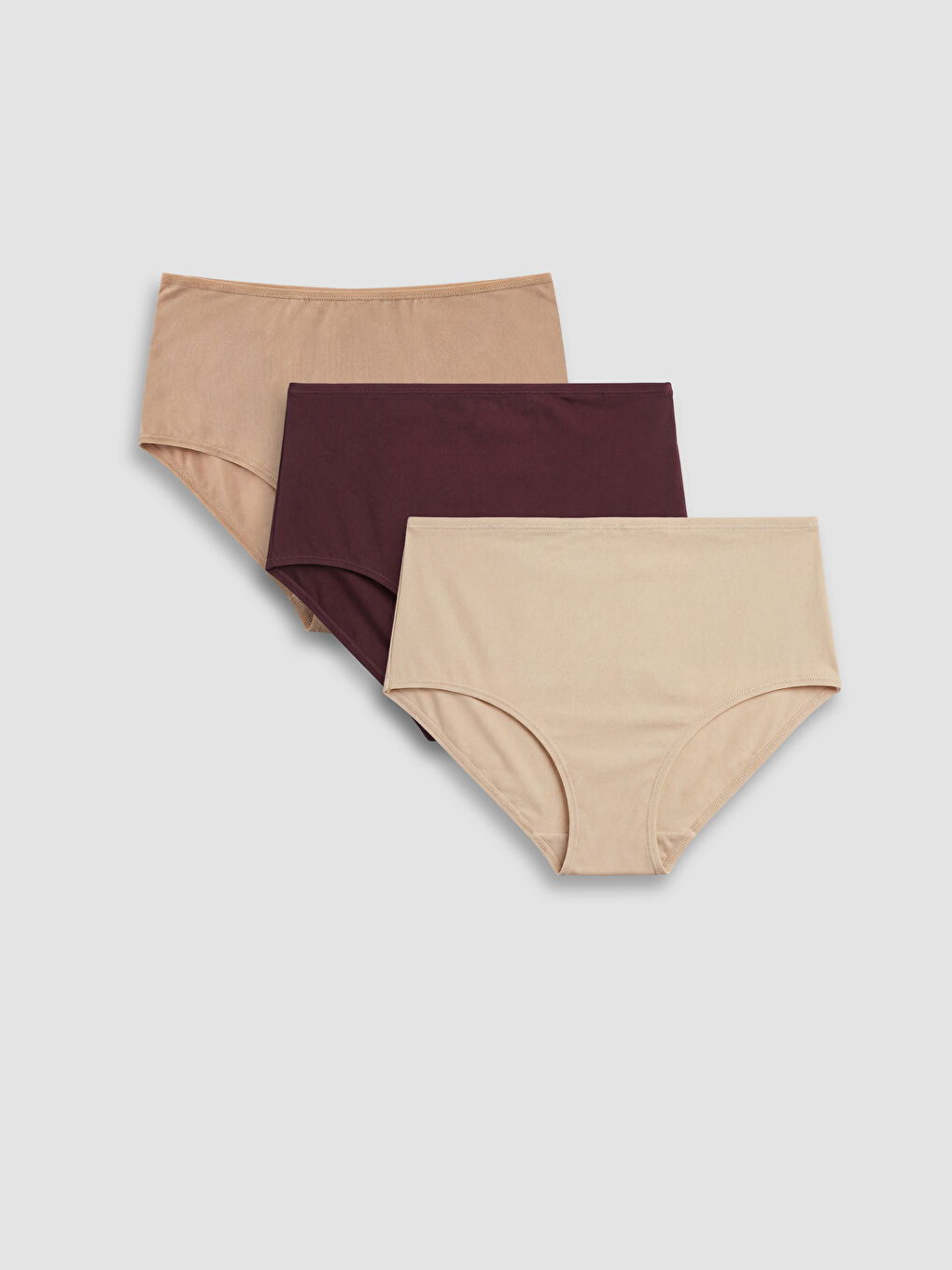 Mürdüm Yüksek Bel Külot 3'lü