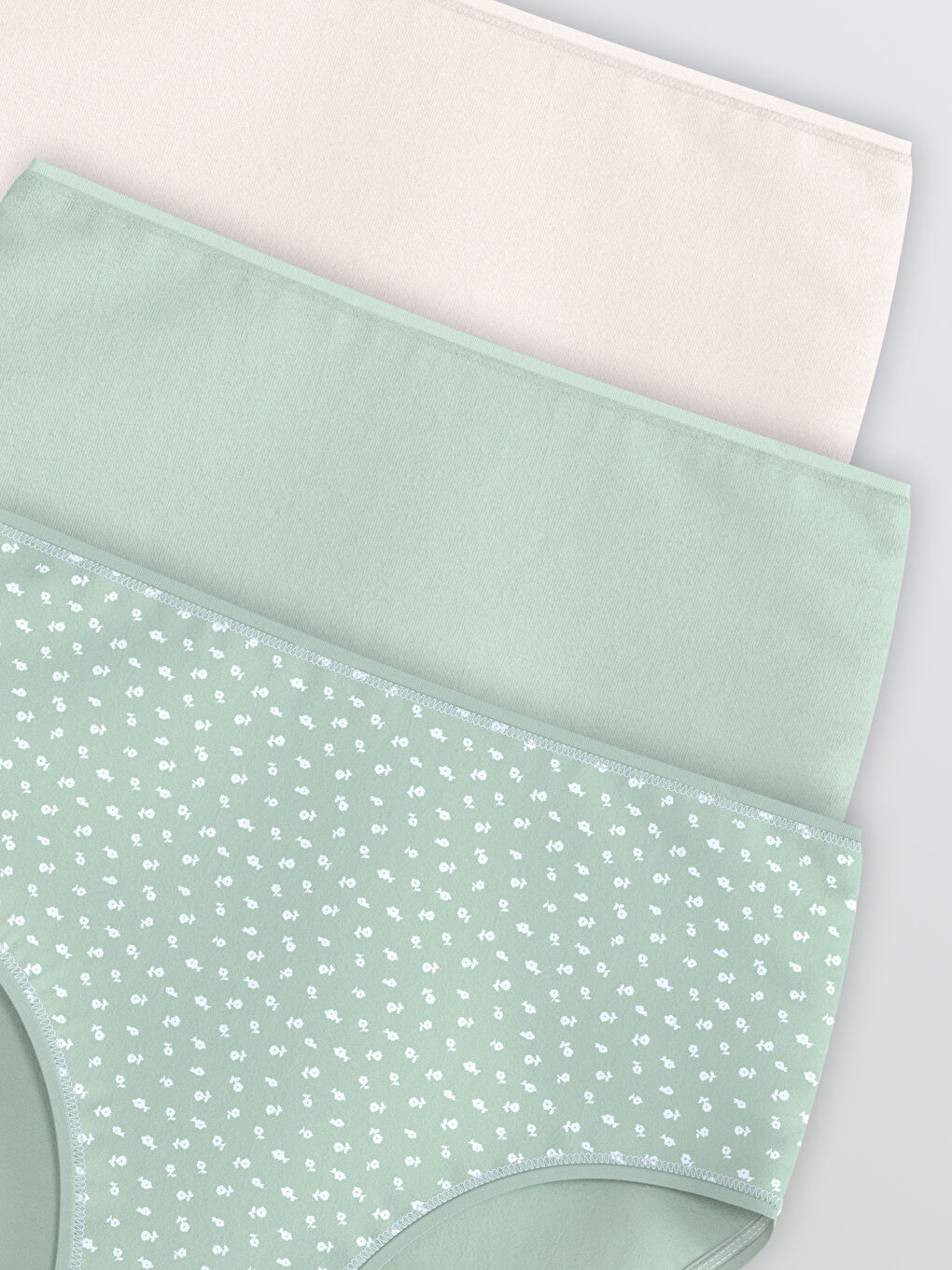 Жена Зелено Гащички с висока талия-2