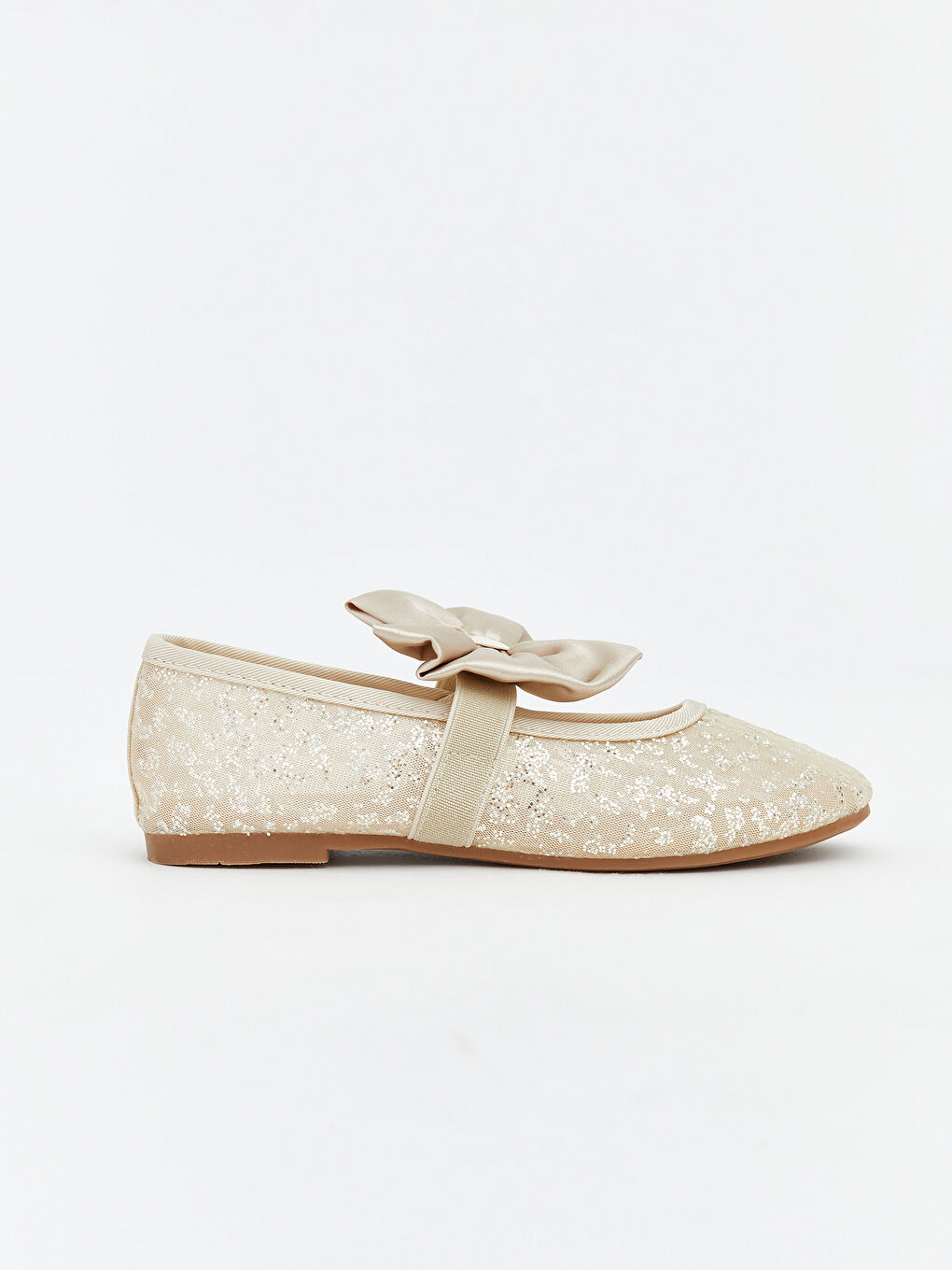 أحذية باليه مسطحة أصفر طفلة-1