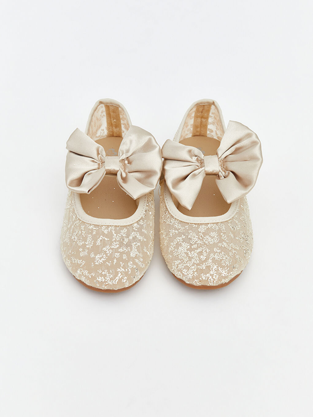 أحذية باليه مسطحة أصفر طفلة-2