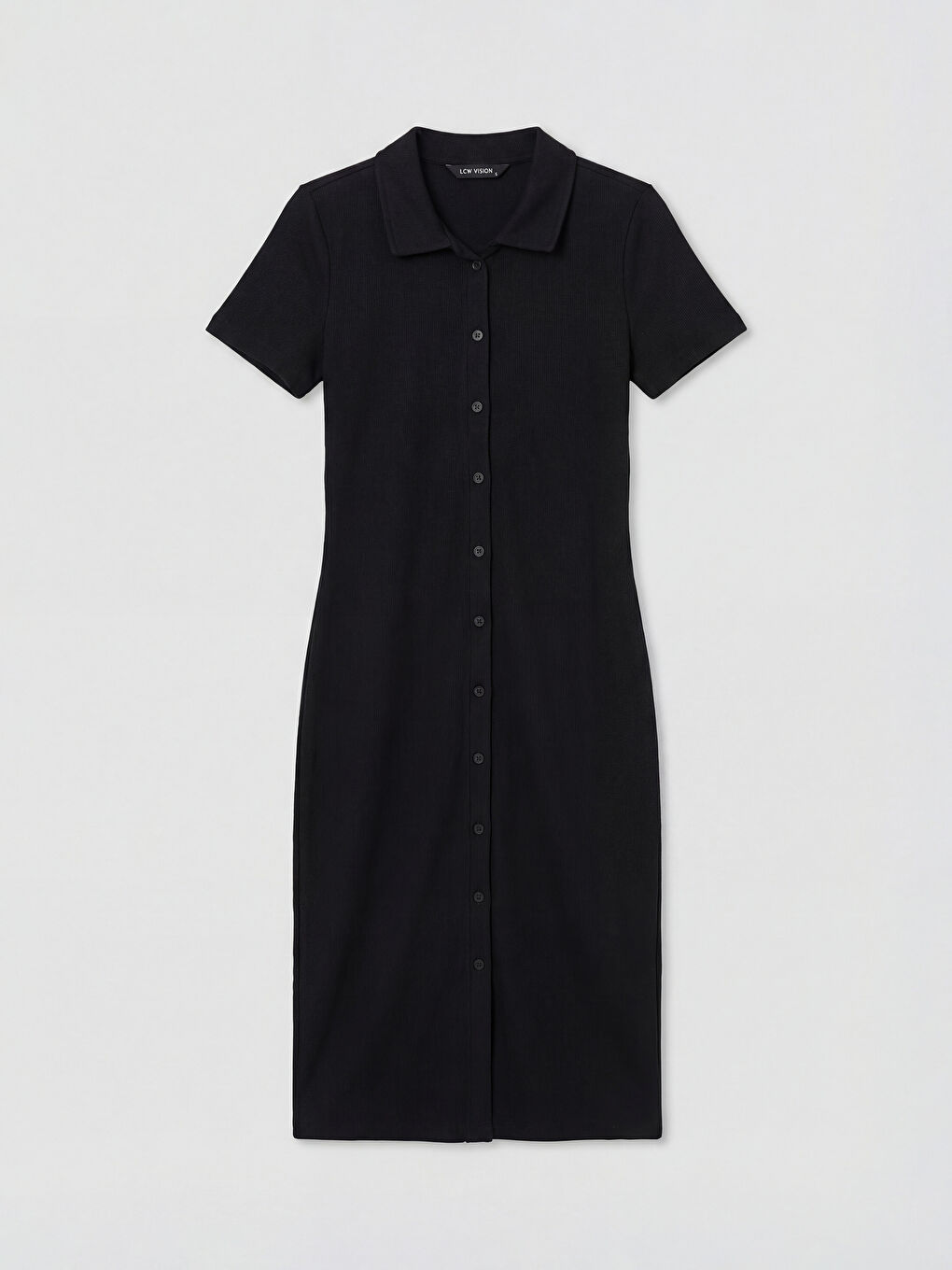 Robe moulante à col polo-4