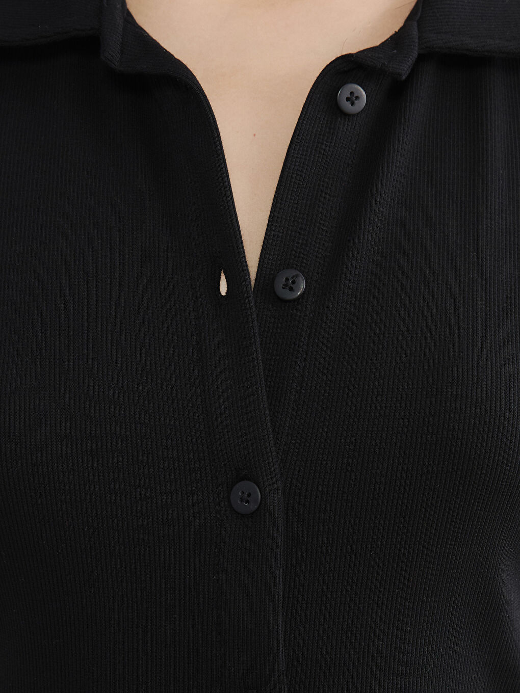 Robe moulante à col polo-2