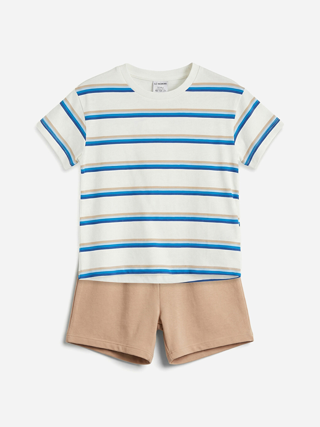 Ensemble T-shirt Et Short Rayé Pour Bébé Garçon-2