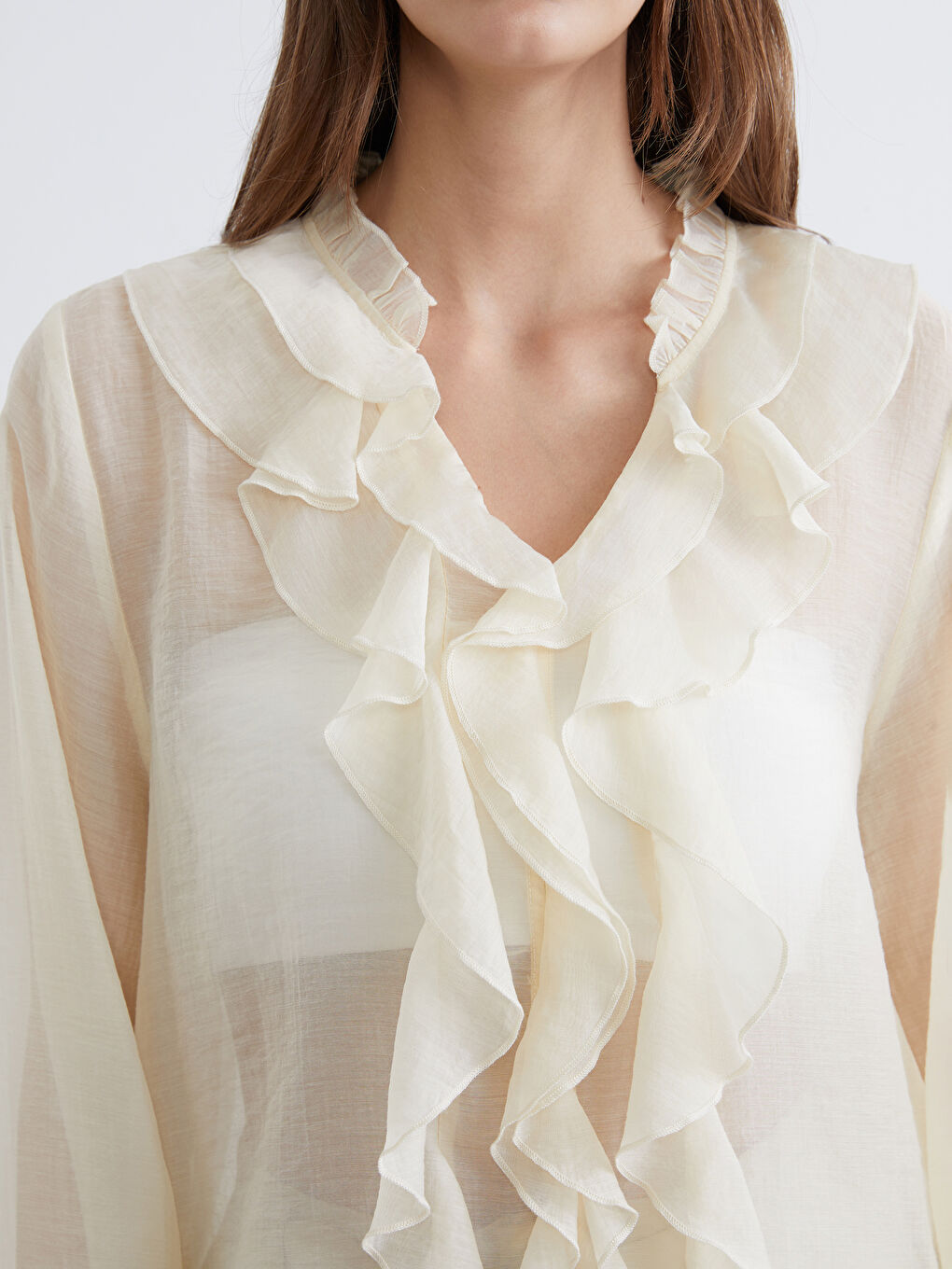 Жена Жълто Блуза-2