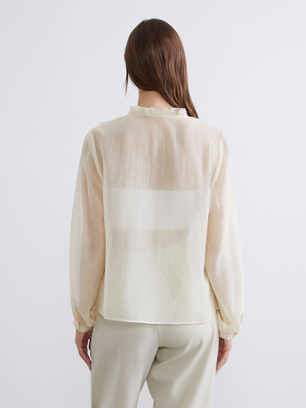 Жена Жълто Блуза-3