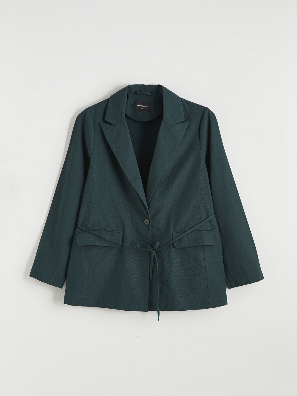 Women's Belted Blazer Jacket-4