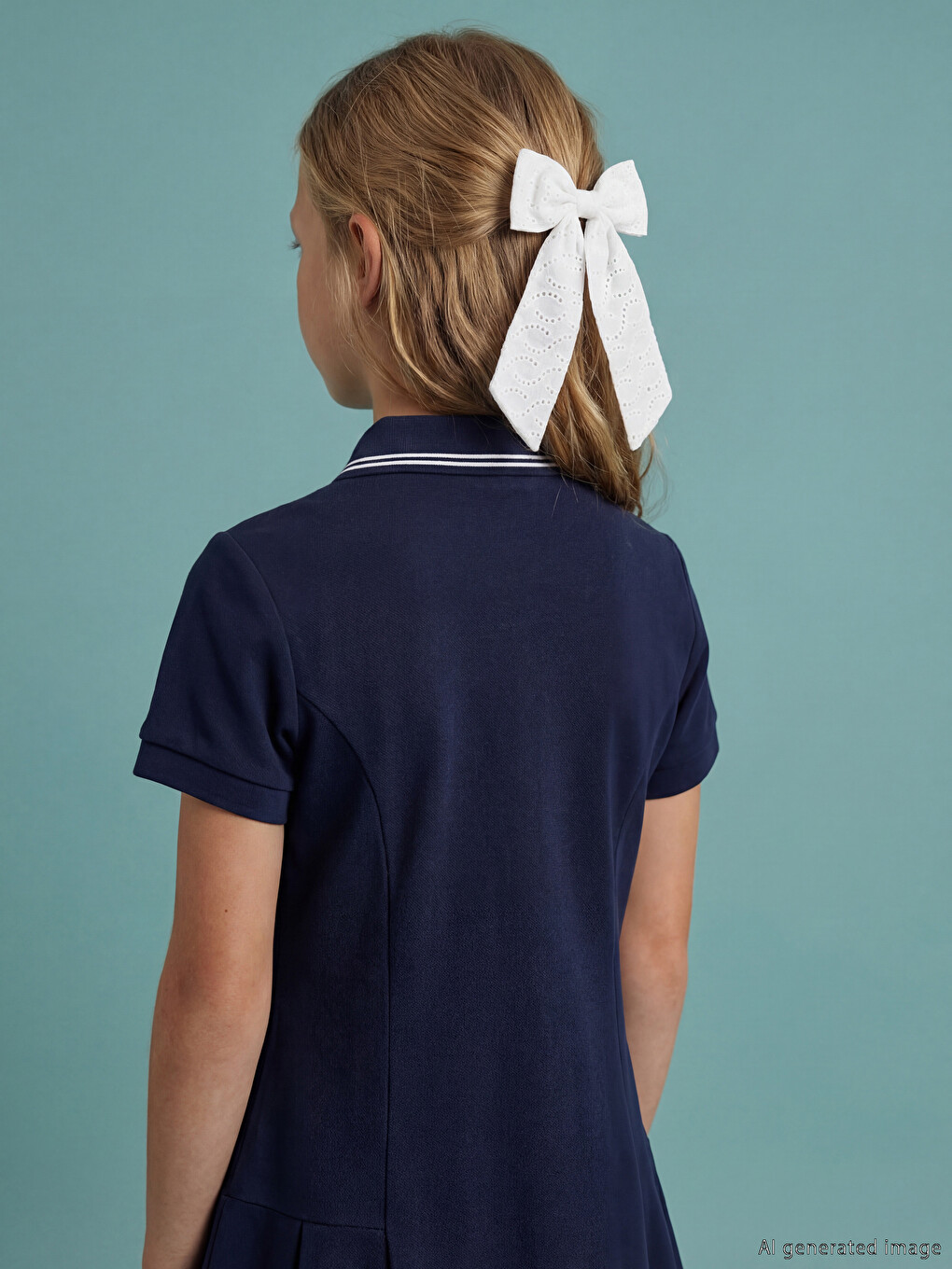 Bow-Embellished Hair Clip for Girls-1