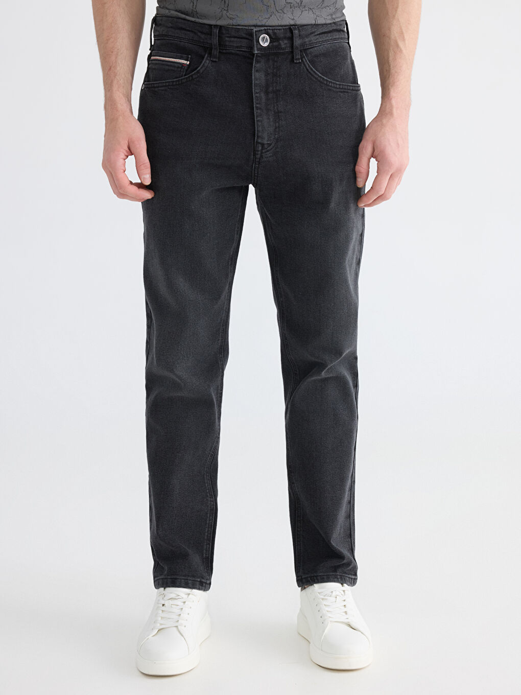 Siyah 710 Loose Fit Erkek Jean Pantolon-1