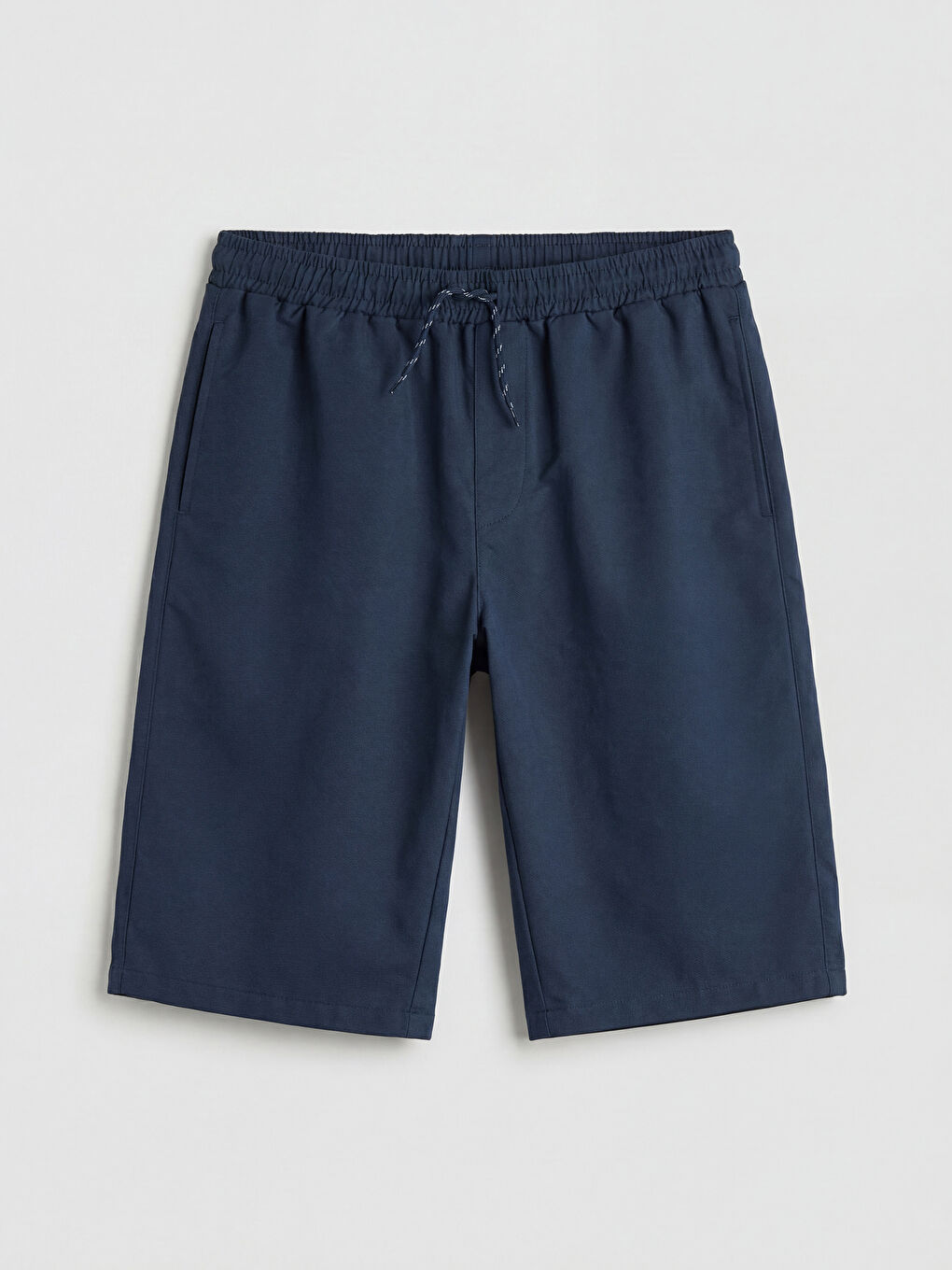 İndigo Diz Altı Boy Erkek Deniz Şortu-5