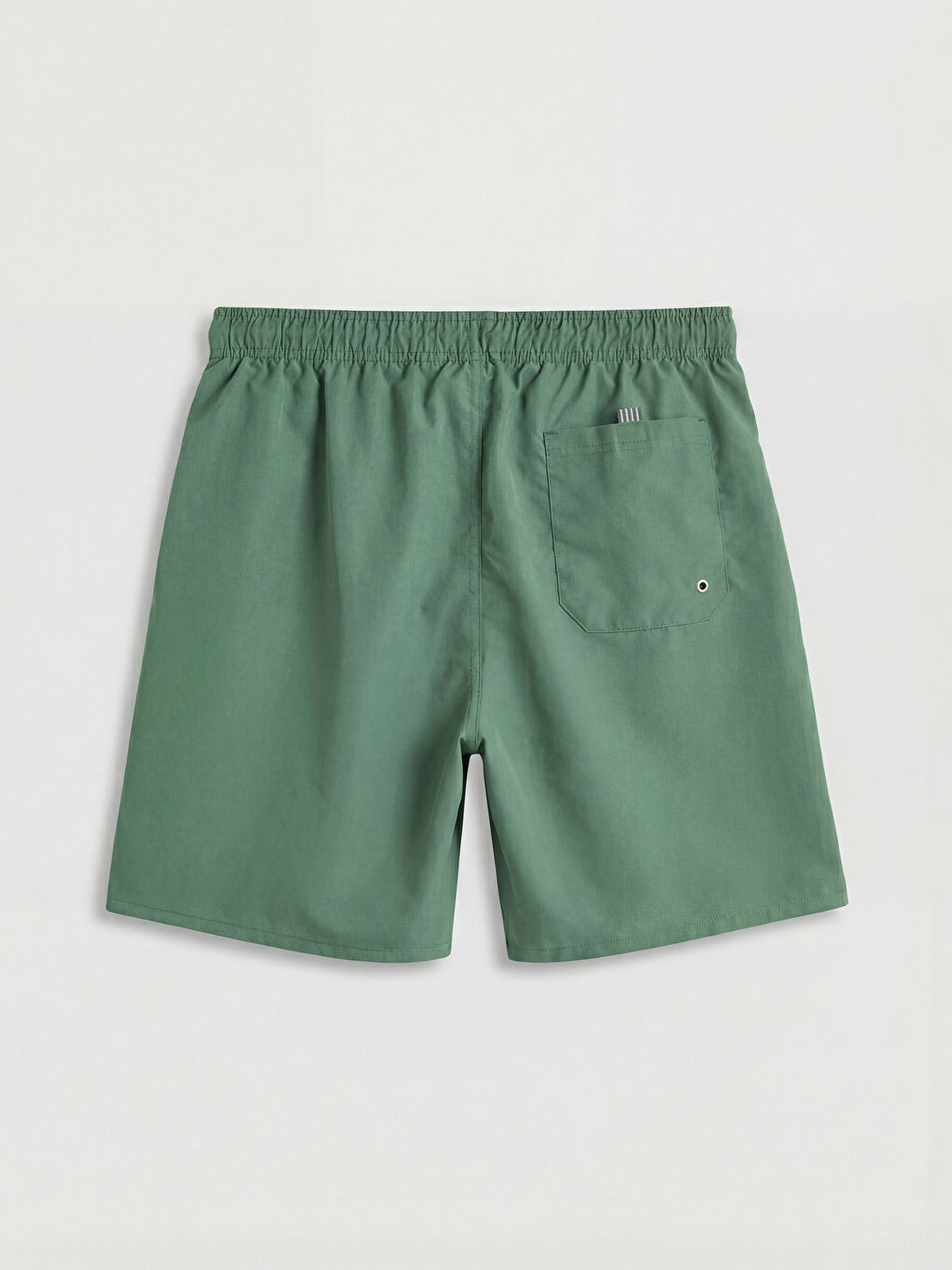 Yeşil Beli Lastikli Erkek Deniz Şortu-5