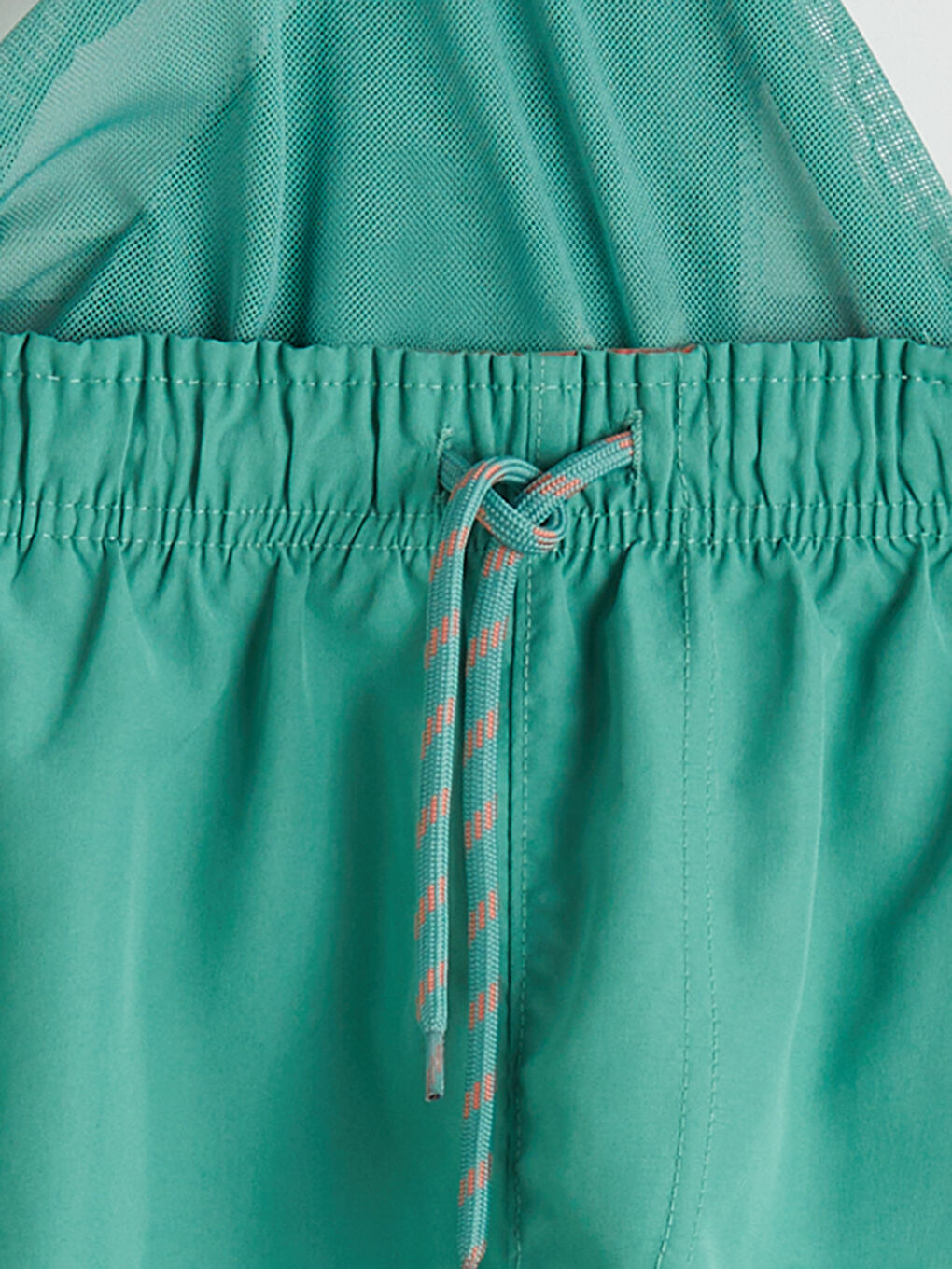 Turkuaz Diz Hizası Boy Erkek Deniz Şortu-6