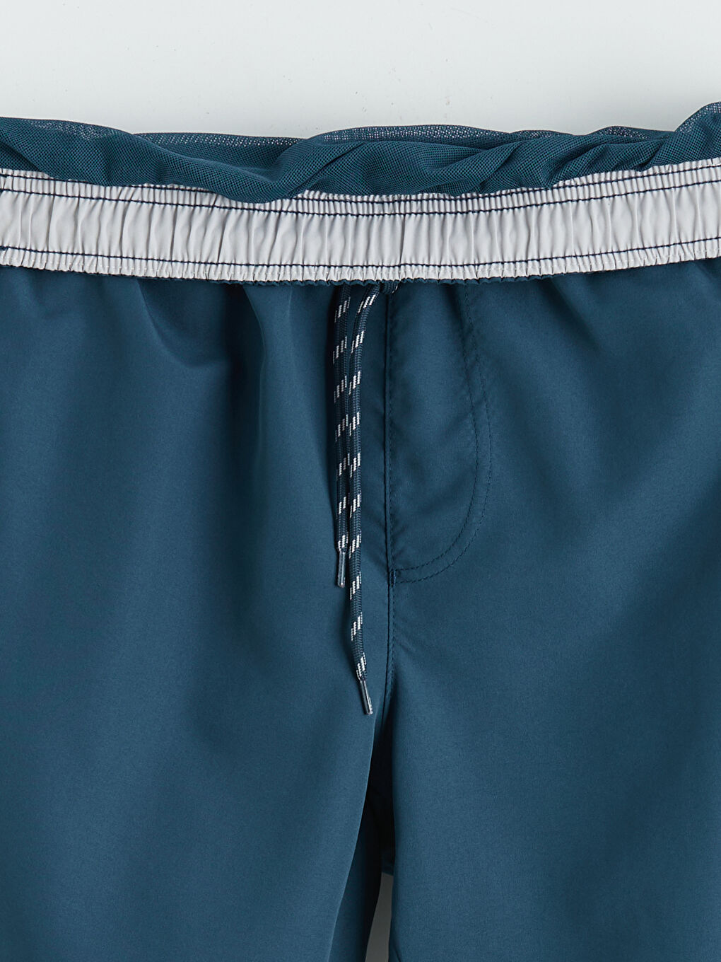 Petrol Beli Lastikli Erkek Deniz Şortu-2