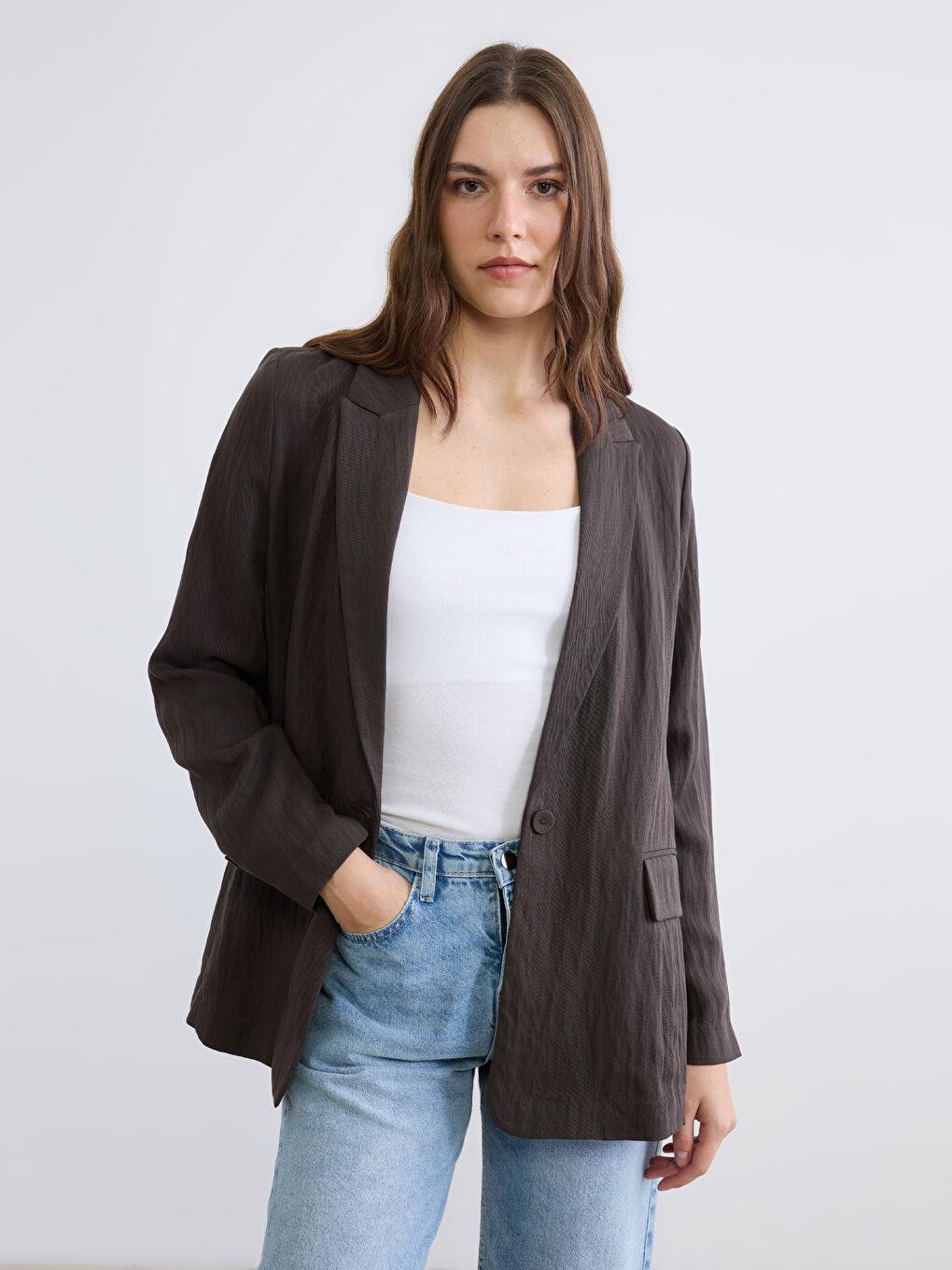 Regular Fit Women's Blazer Jacket