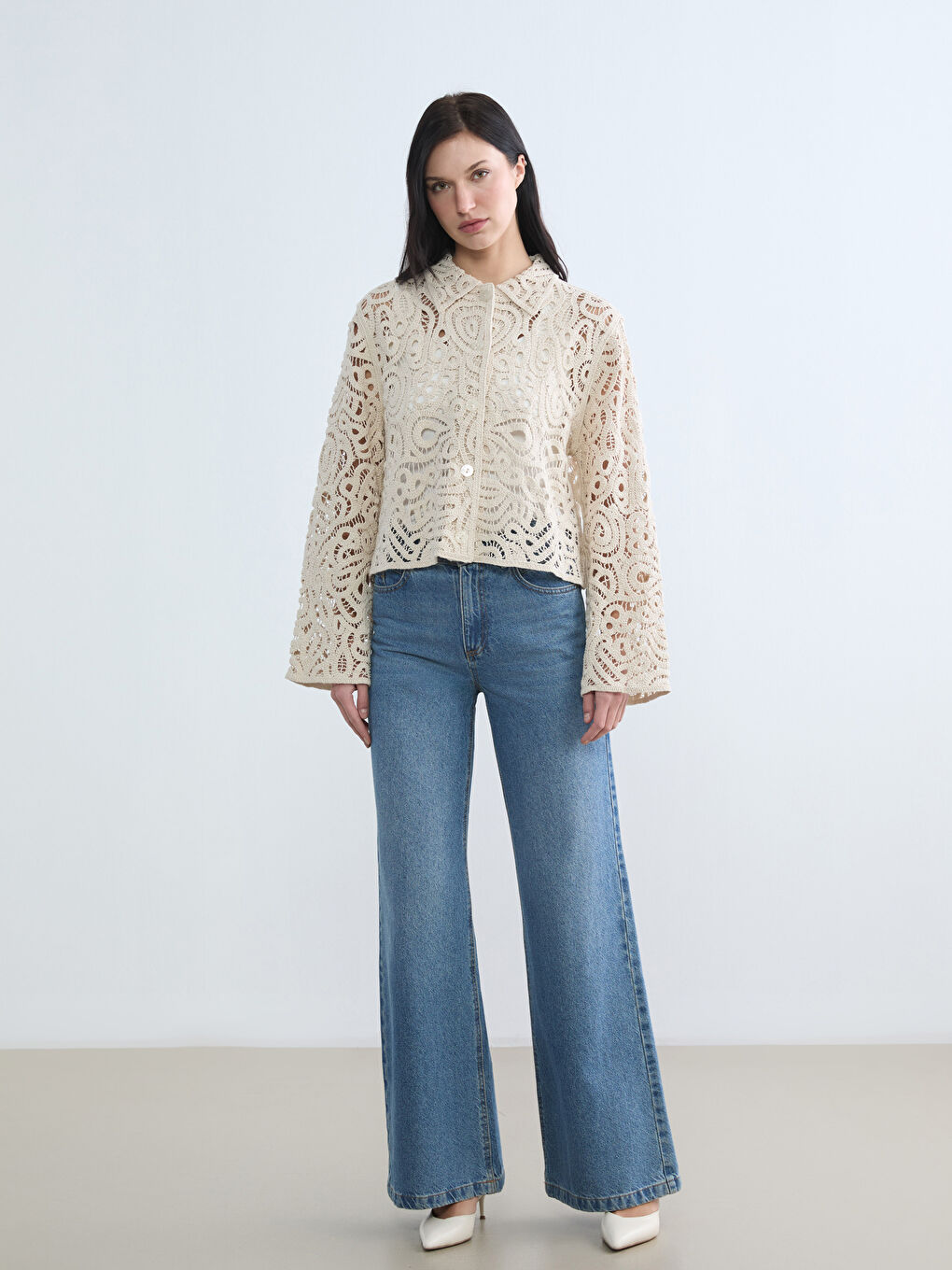 Woman BEIGE Overshirt-1