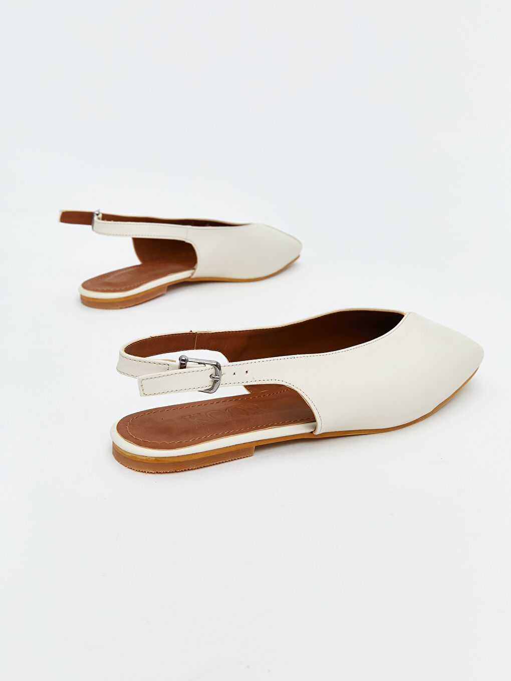 Bej Deri Görünümlü Kadın Babet-4