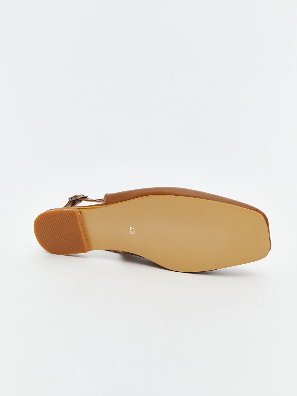 Kahverengi Deri Görünümlü Kadın Babet-3