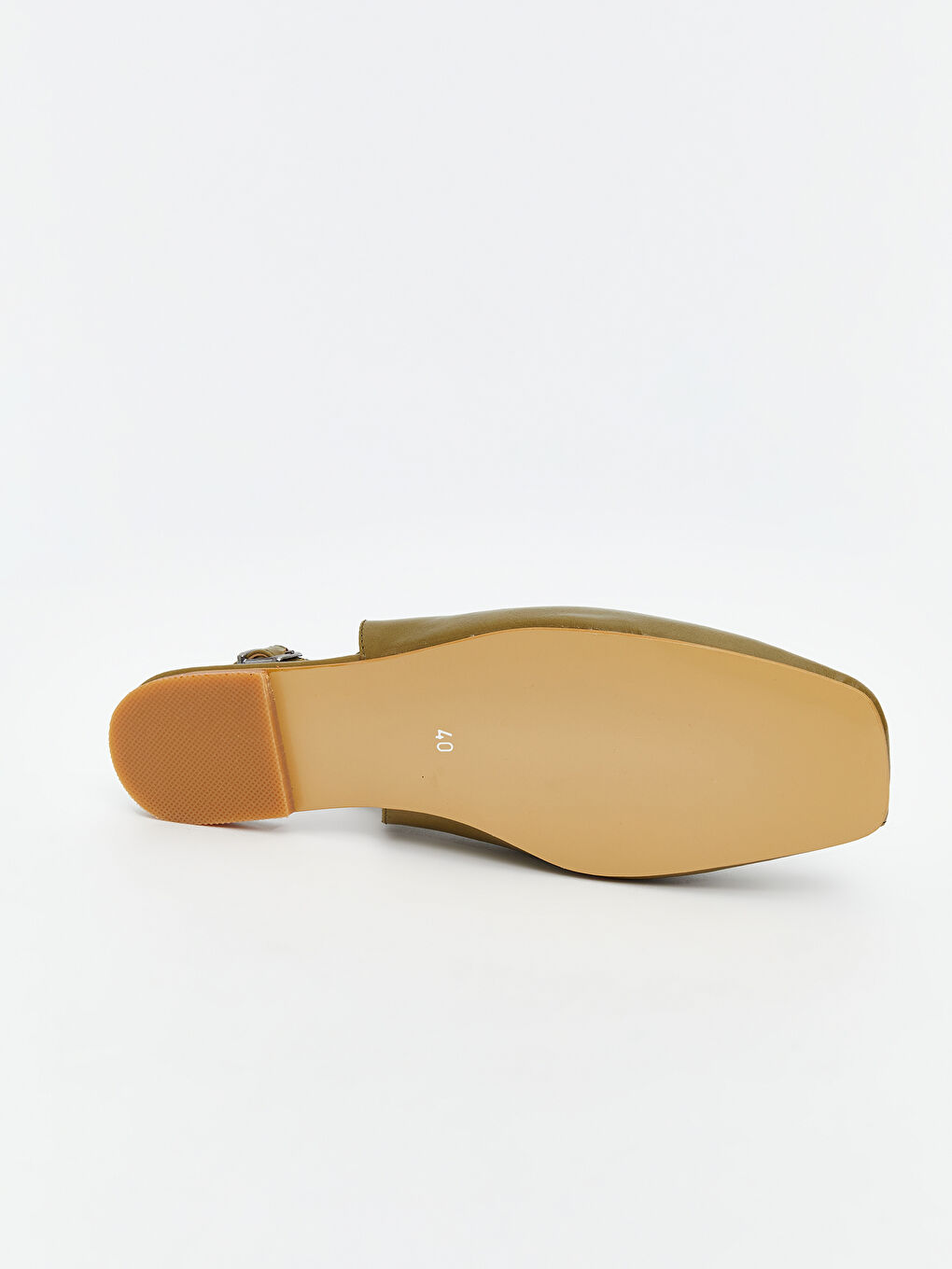 Yeşil Deri Görünümlü Kadın Babet-3