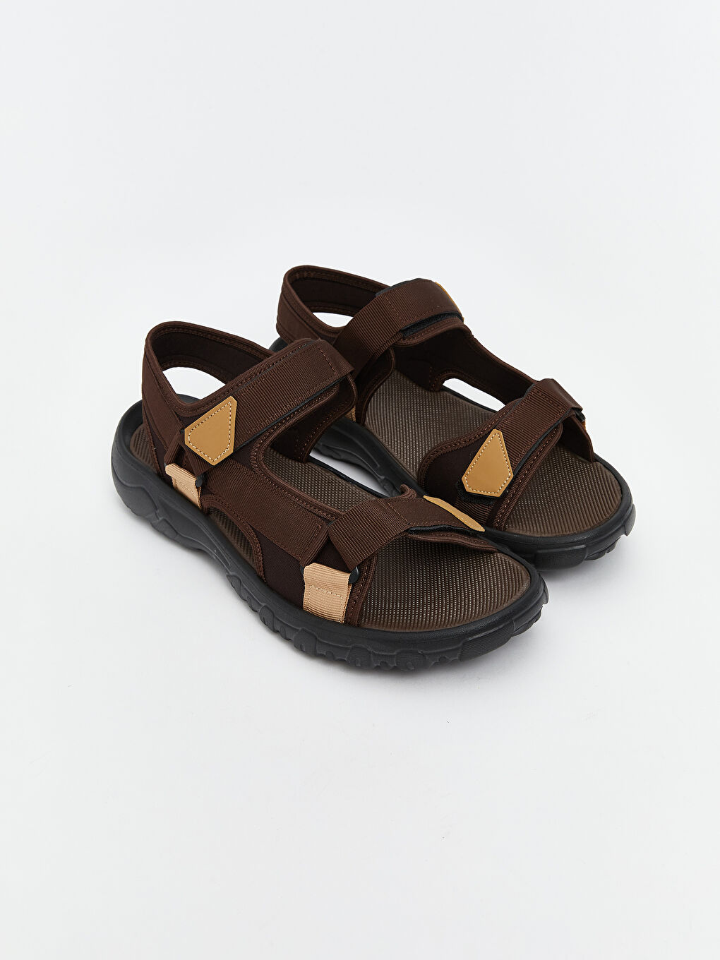Kahverengi Cırt Cırtlı Erkek Sandalet