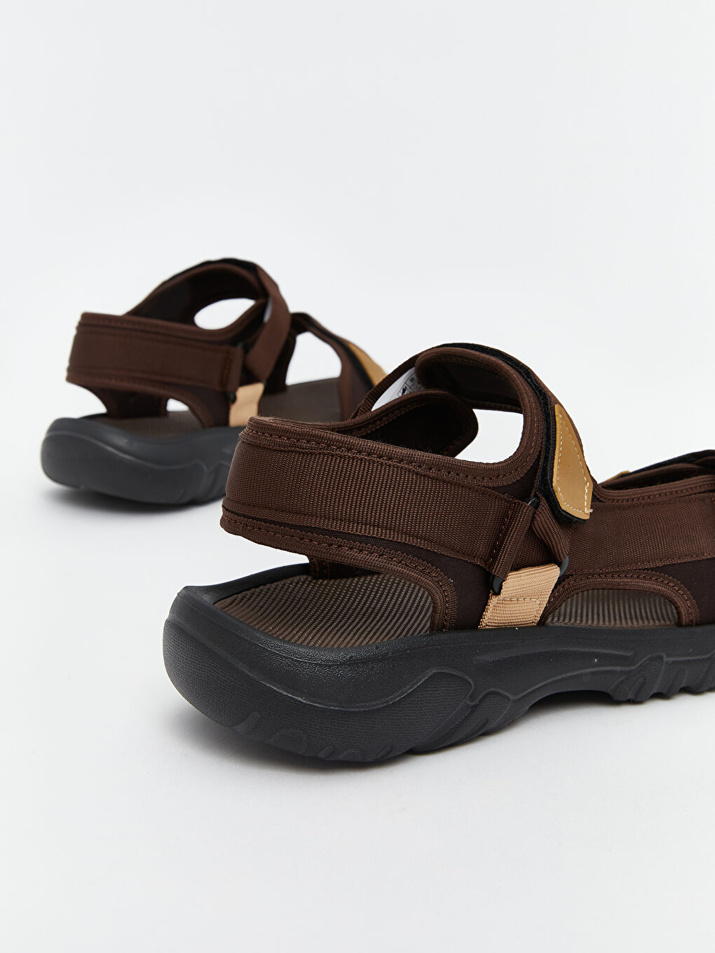 Kahverengi Cırt Cırtlı Erkek Sandalet-4