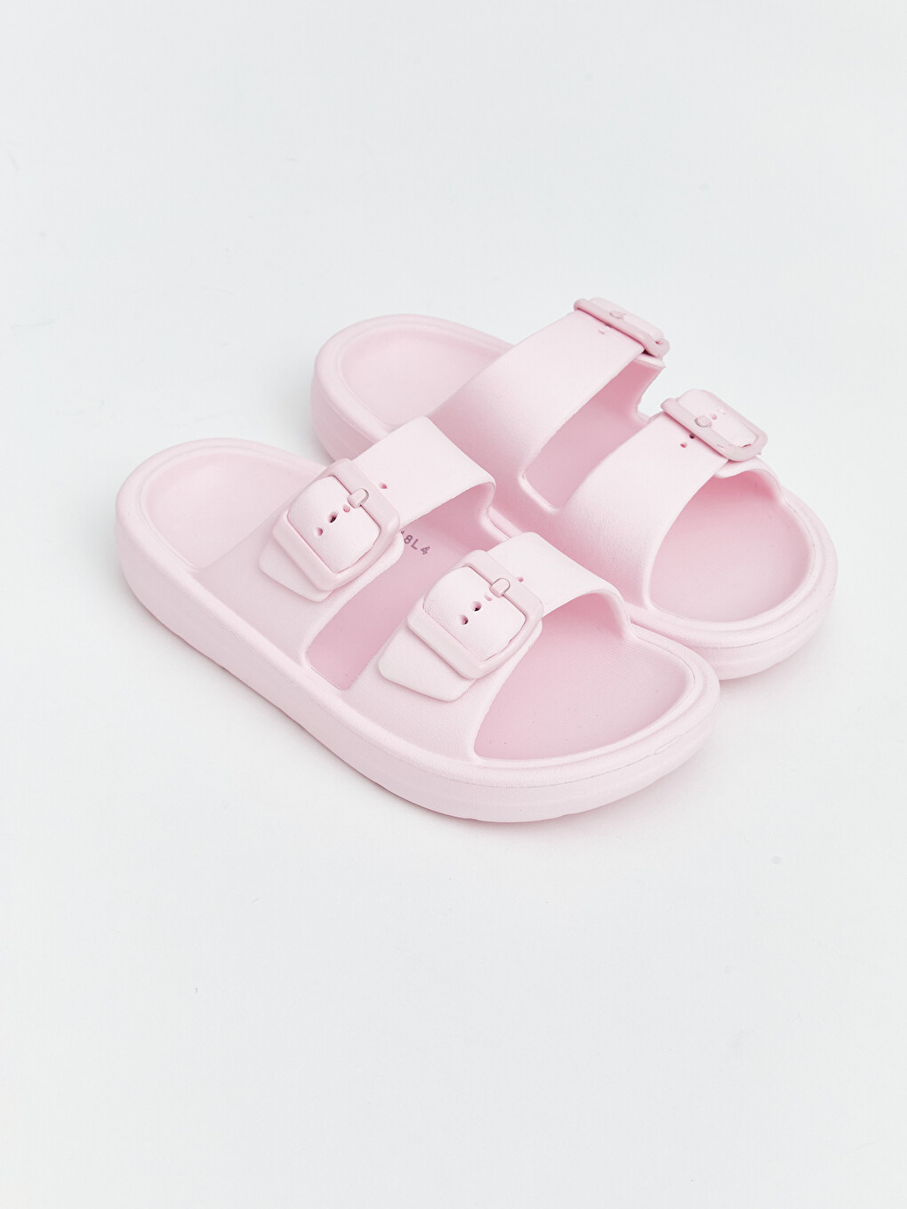 Pembe Çift Tokalı Kız Çocuk Terlik
