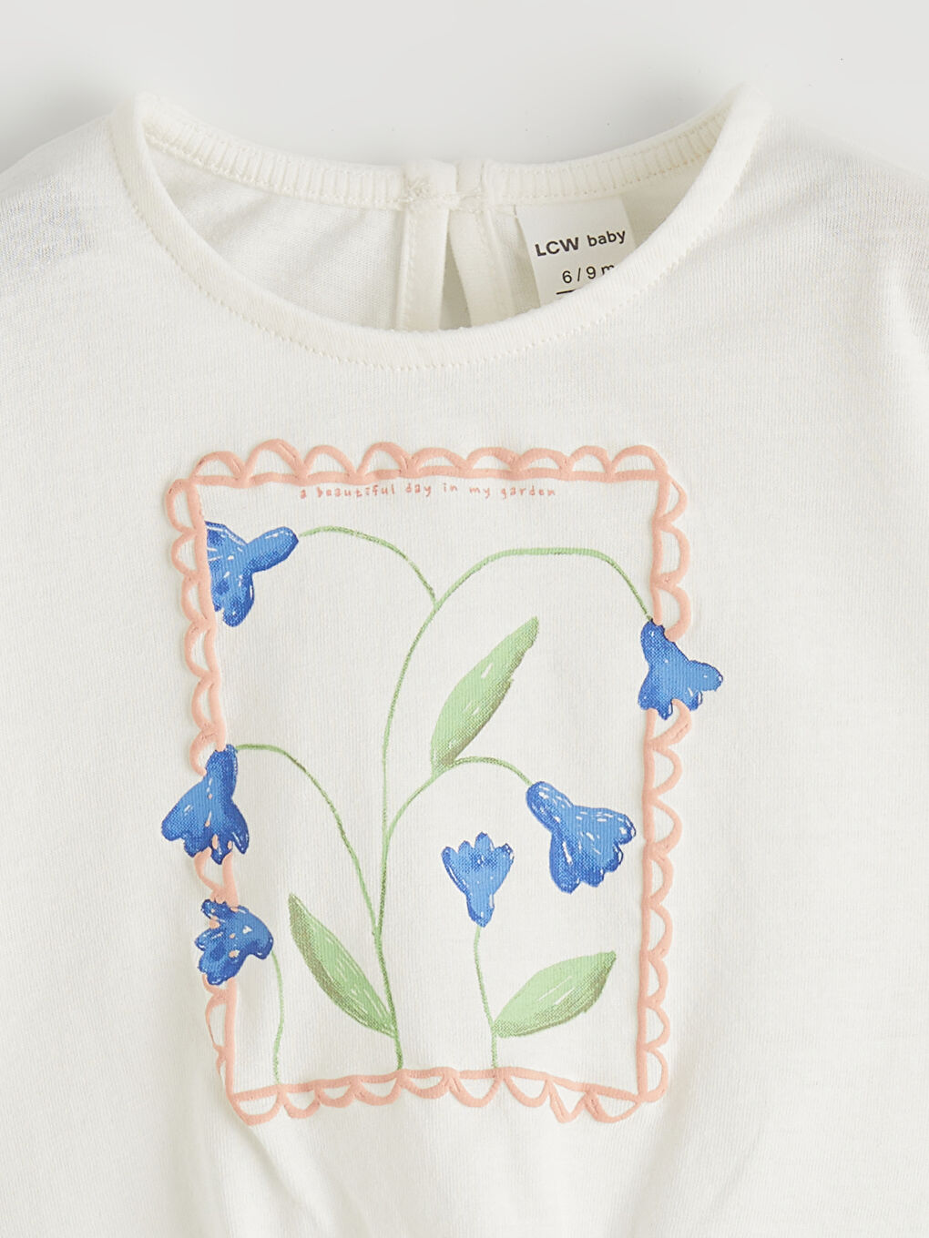 Crew Neck Floral Print Baby Girls' Set-2