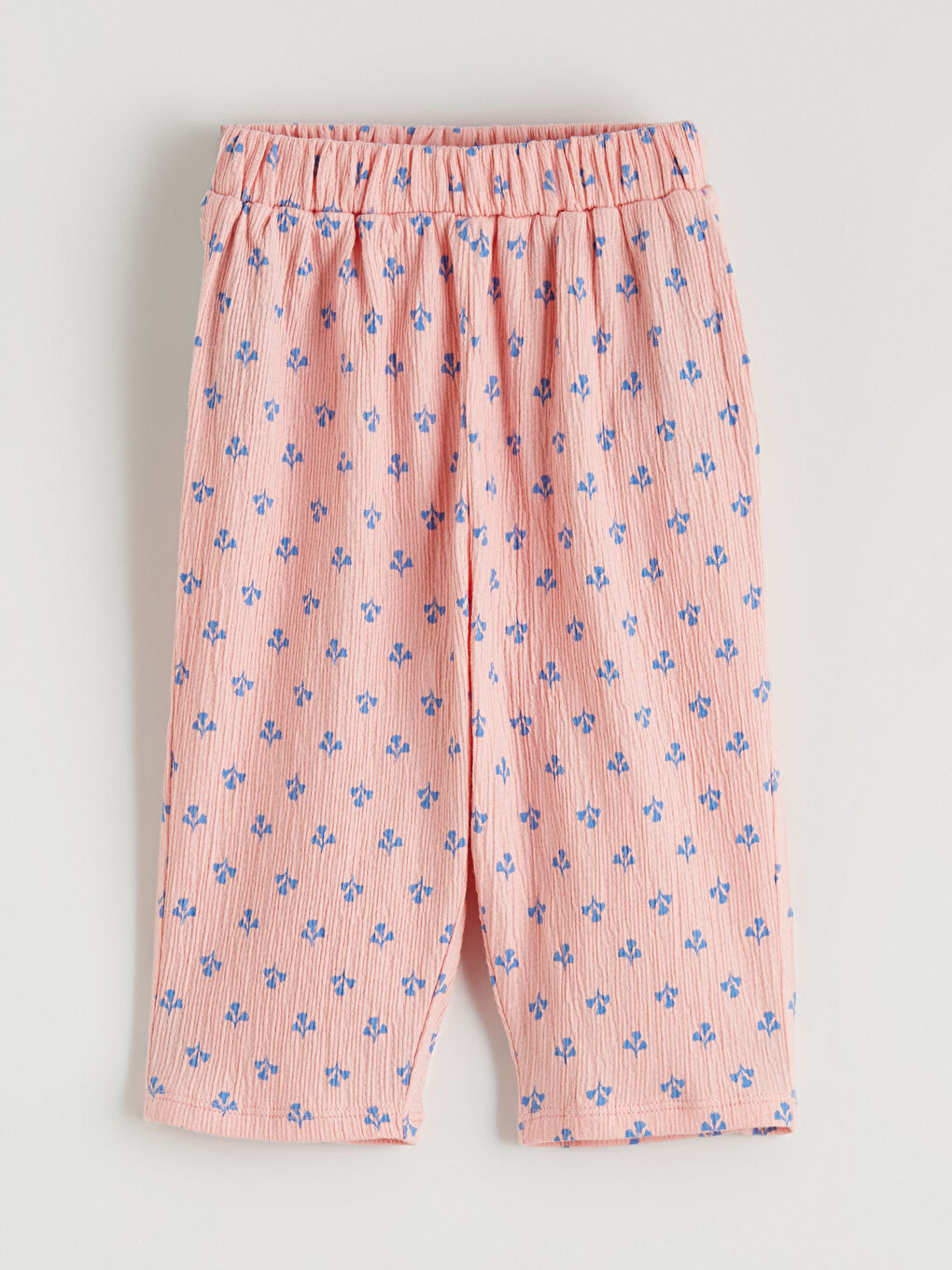 Crew Neck Floral Print Baby Girls' Set-4