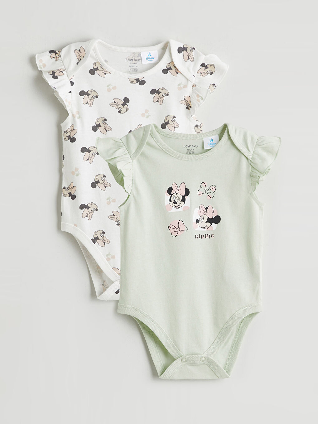 Minnie Mouse Print Baby Girl Snap Bodysuit