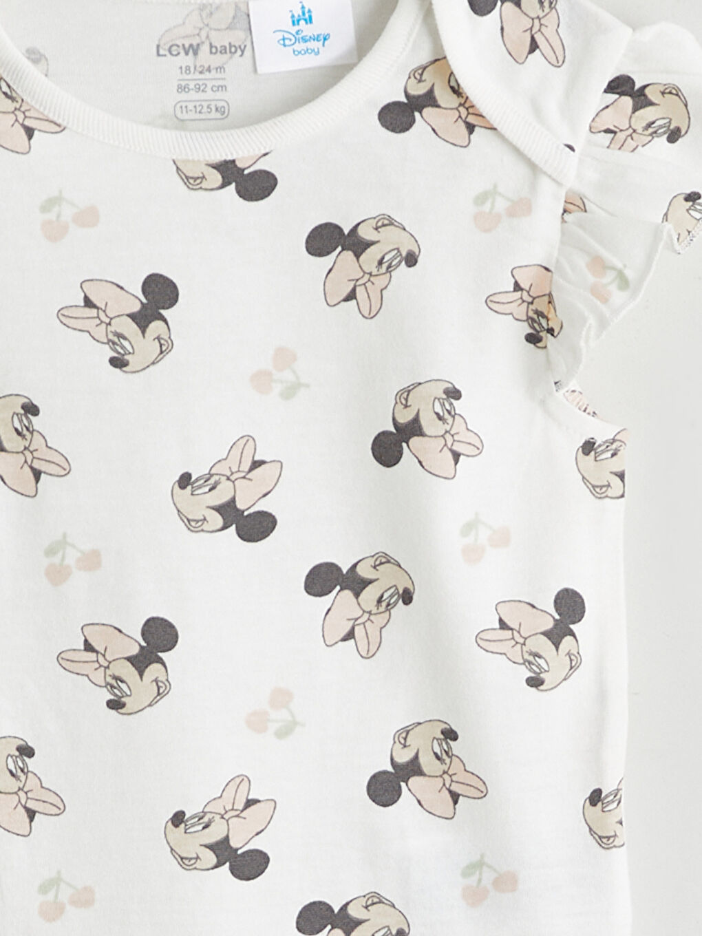 Minnie Mouse Print Baby Girl Snap Bodysuit-6