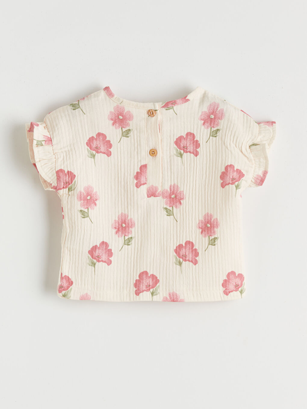 Floral Baby Girls' Muslin Blouse and Trousers-3