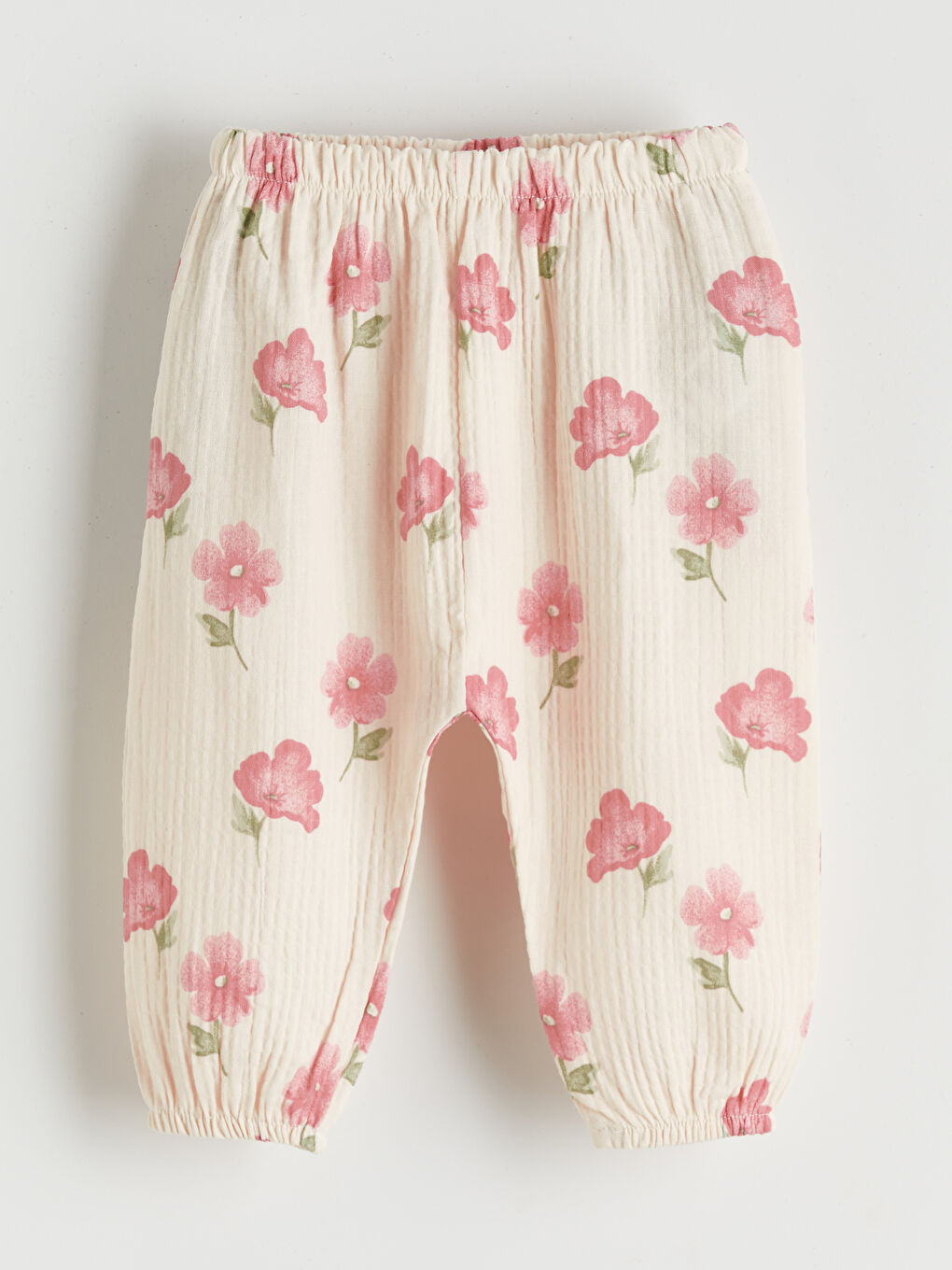 Floral Baby Girls' Muslin Blouse and Trousers-4