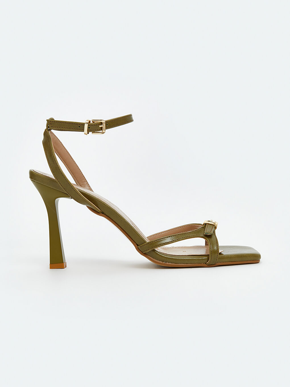 Yeşil Bilekten Bağlamalı Kadın Topuklu Ayakkabı-1