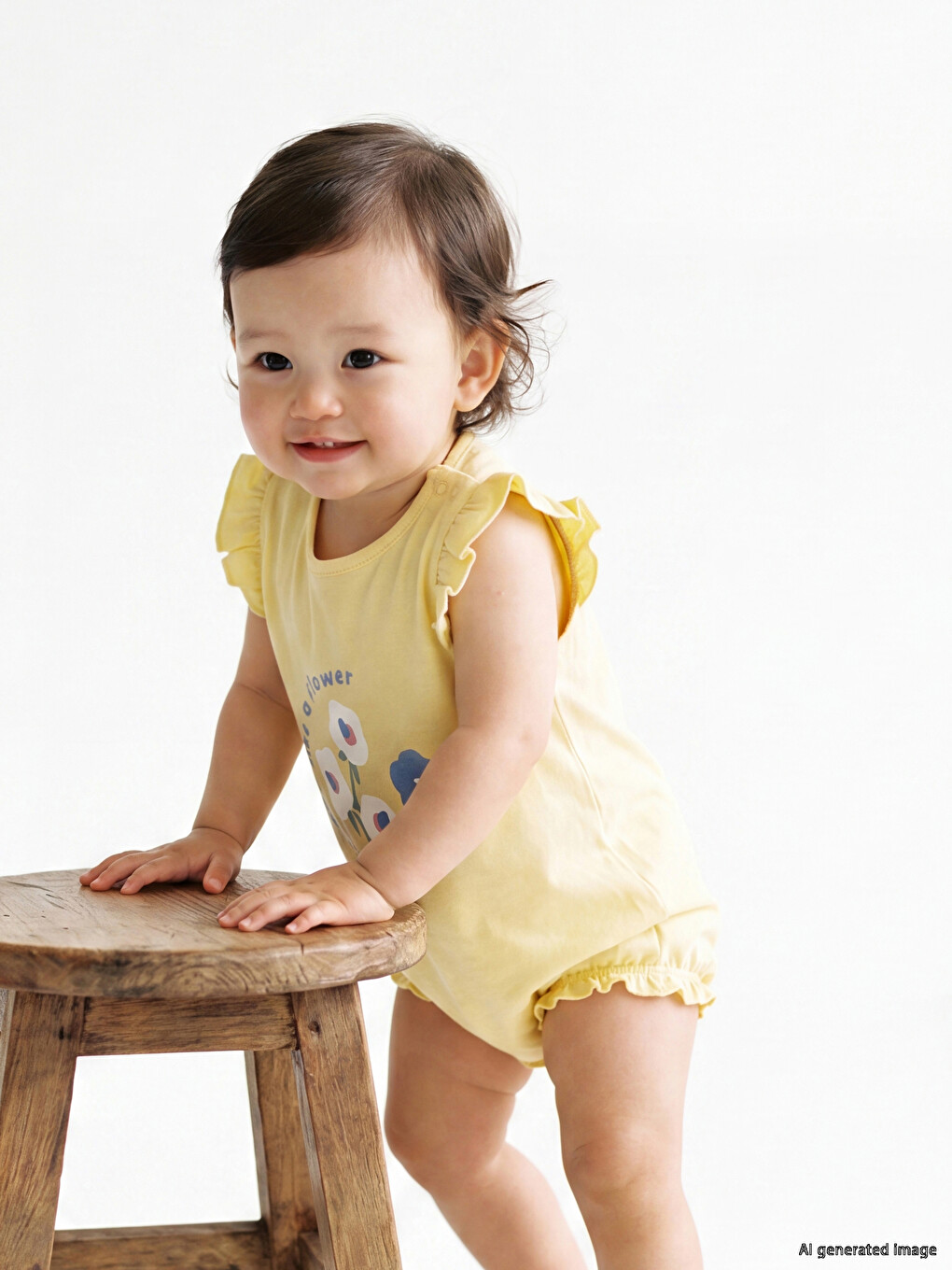 Two-Piece Floral Print Baby Girl Jersey Romper