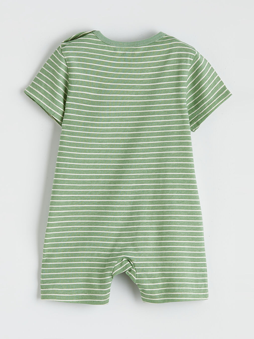 Bej Baskılı Erkek Bebek Tulum 2'li-2