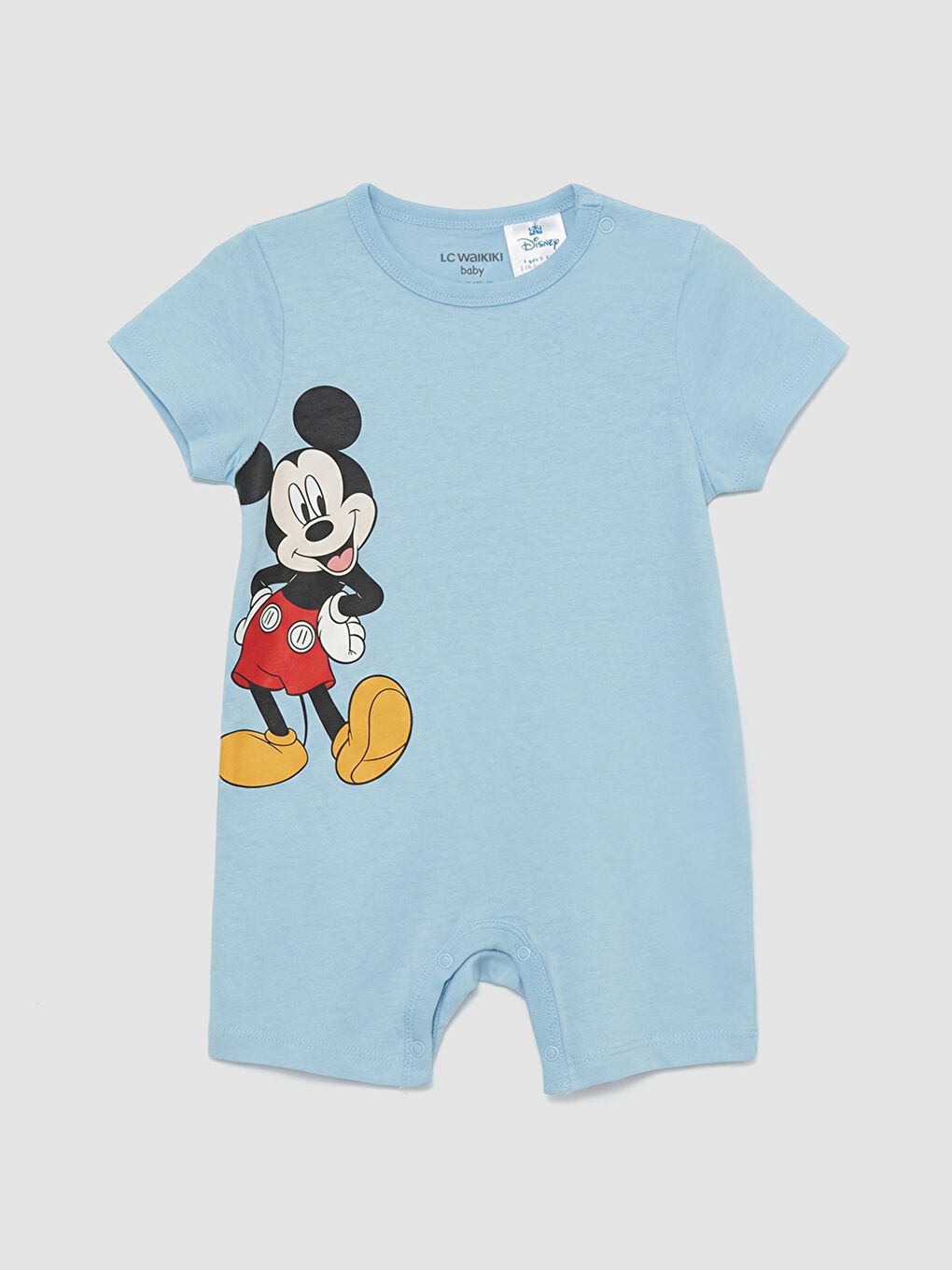 Ekru Aslan Kral ve Mickey Mouse Baskılı Bebek Tulum 2'li-3