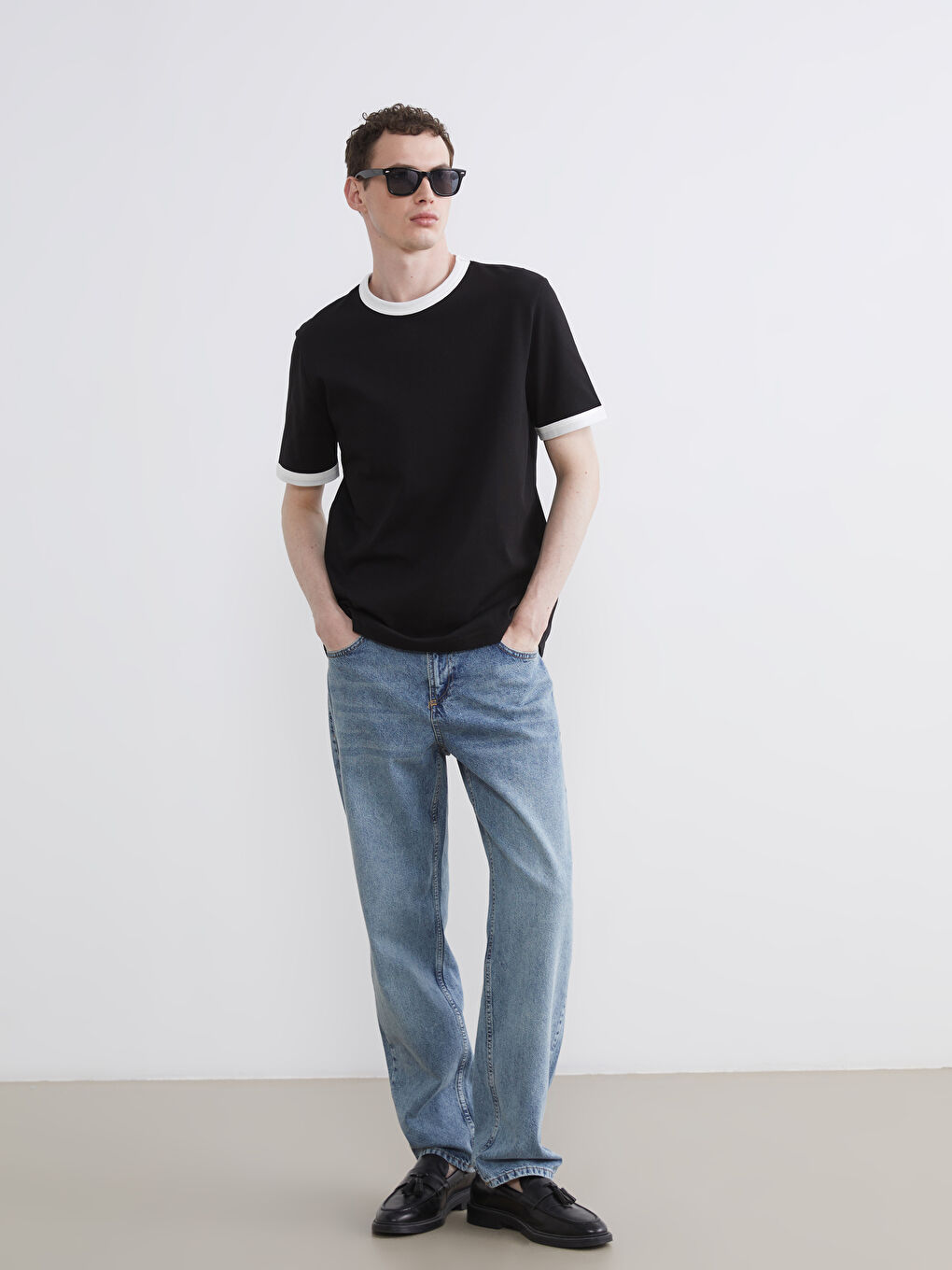 İndigo Baggy Fit Erkek Jean Pantolon