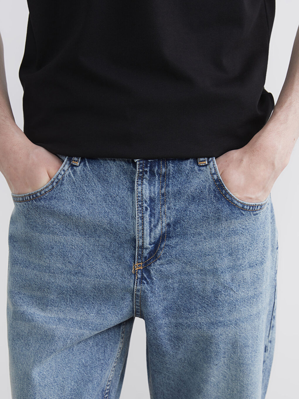 İndigo Baggy Fit Erkek Jean Pantolon-2